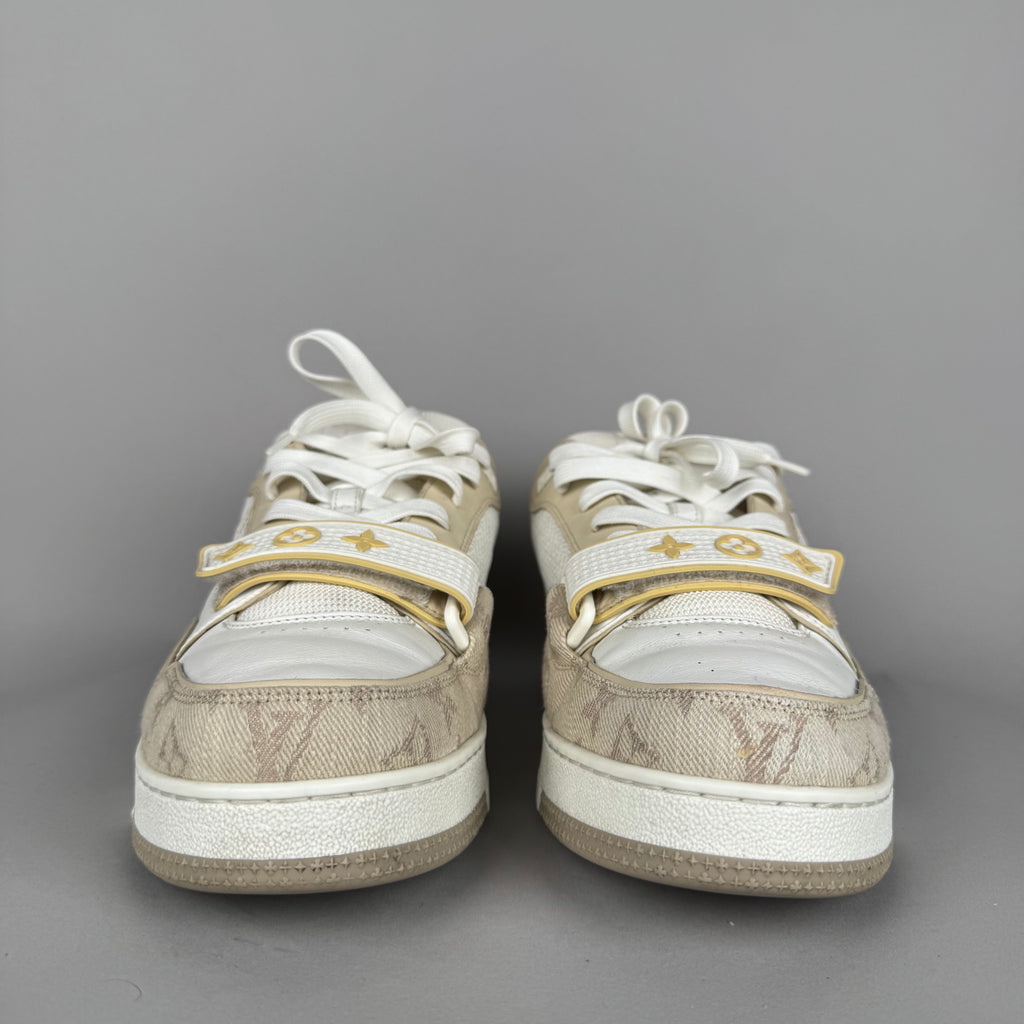 Louis Vuitton LV Trainer Velcro Strap Beige Denim