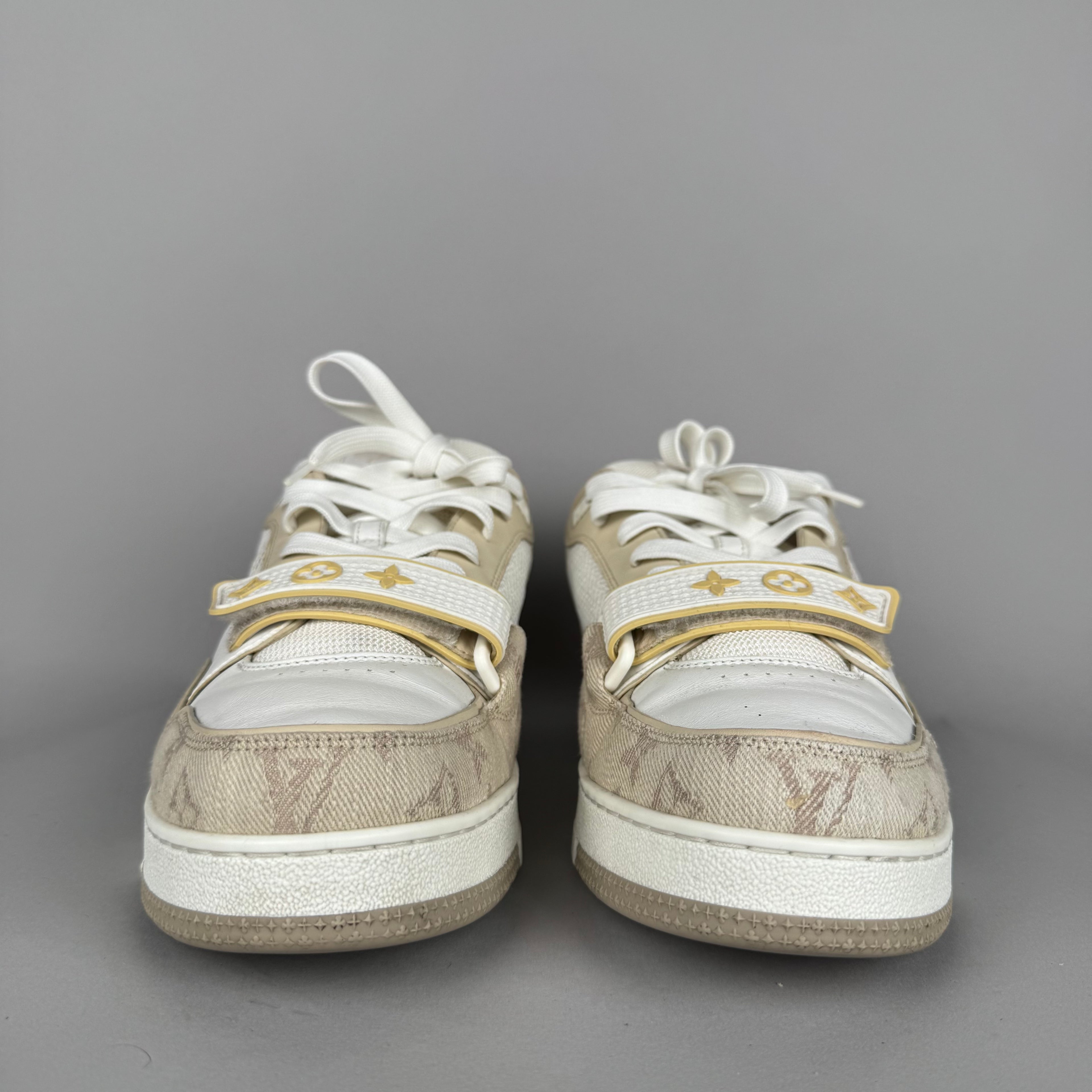 Louis Vuitton LV Trainer Velcro Strap Beige Denim