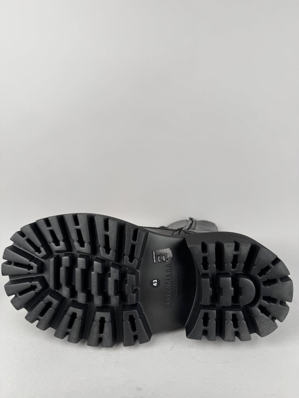 Balenciaga Stomper Leather Black Boots