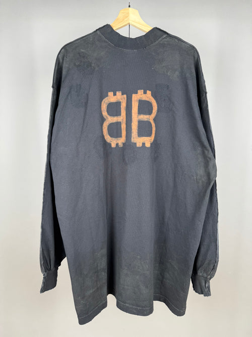 Balenciaga Moon/Bitcoin Long Sleeve Distressed