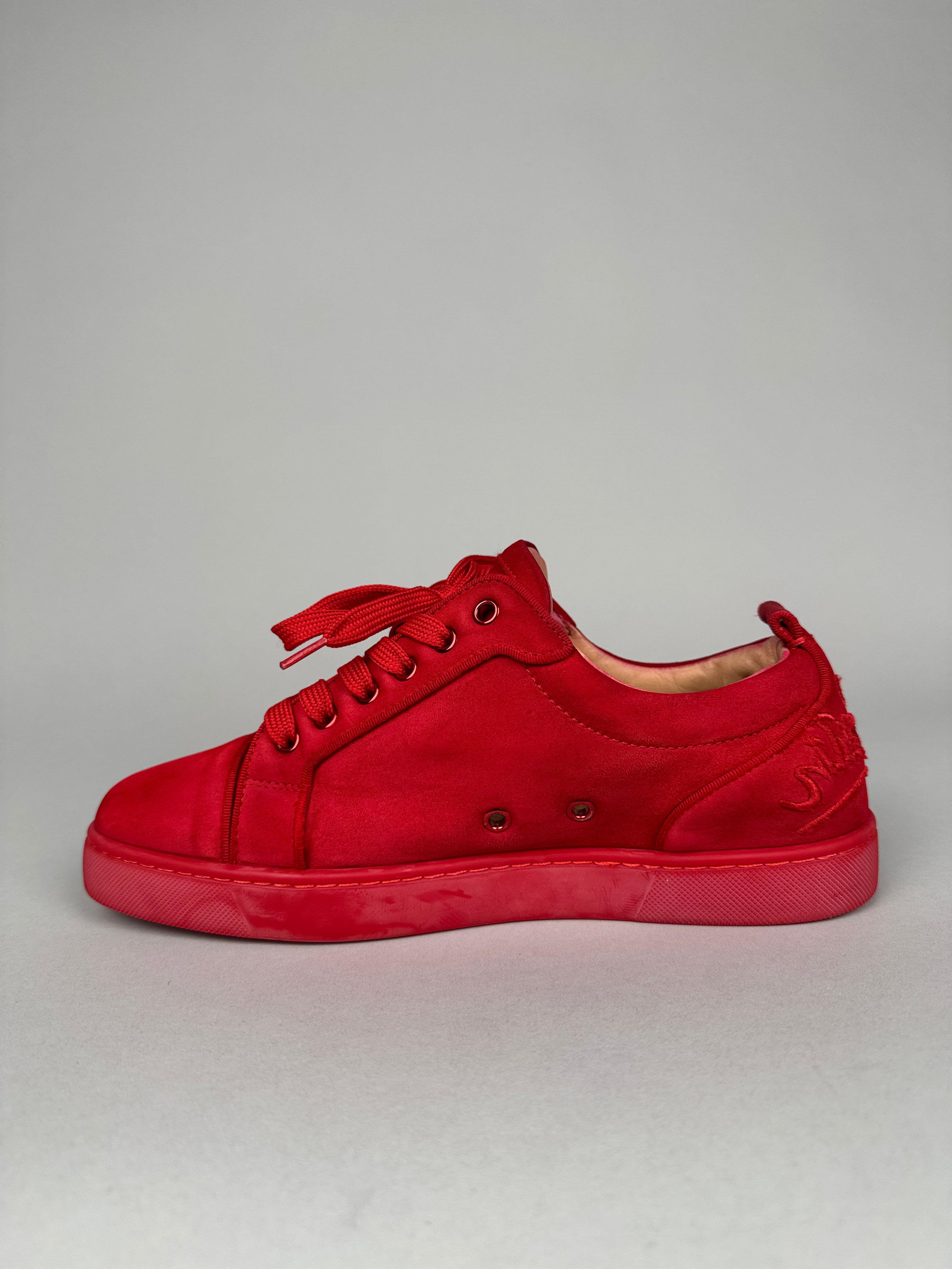 Christian Louboutin Louis Junior Red Embroidered Back Logo