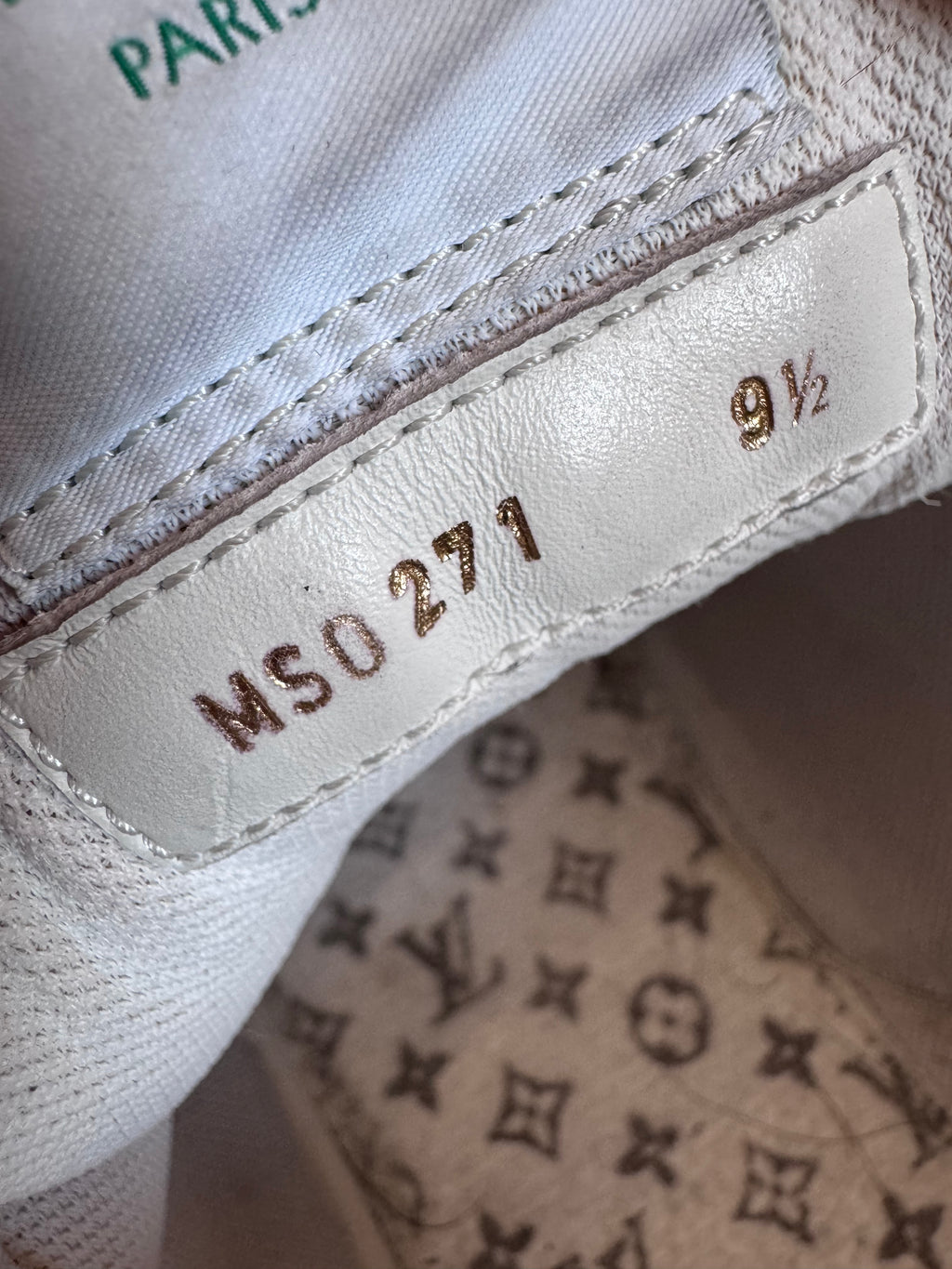 Louis Vuitton LV Trainer White/Green Velcro Strap