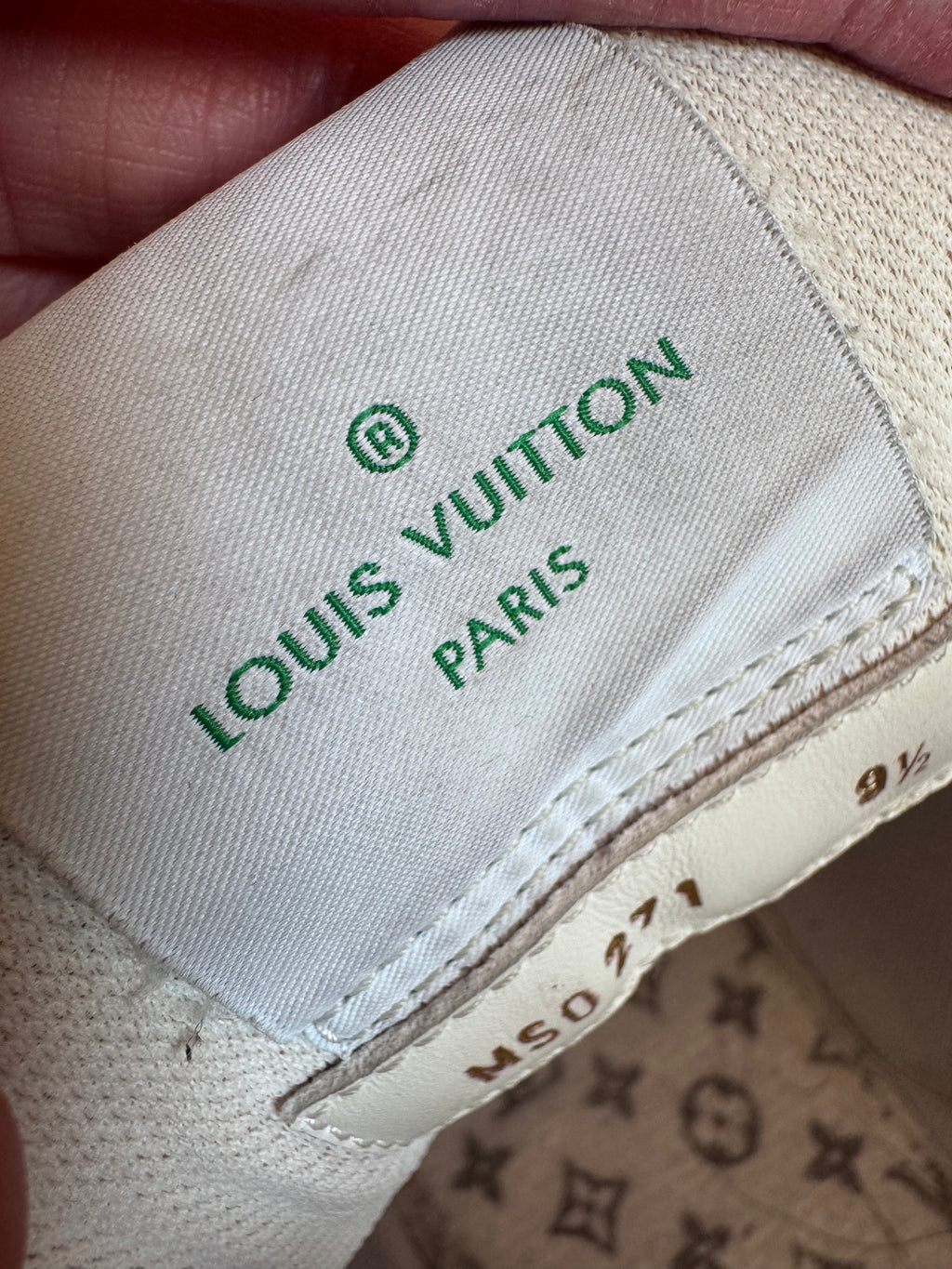 Louis Vuitton LV Trainer White/Green Velcro Strap