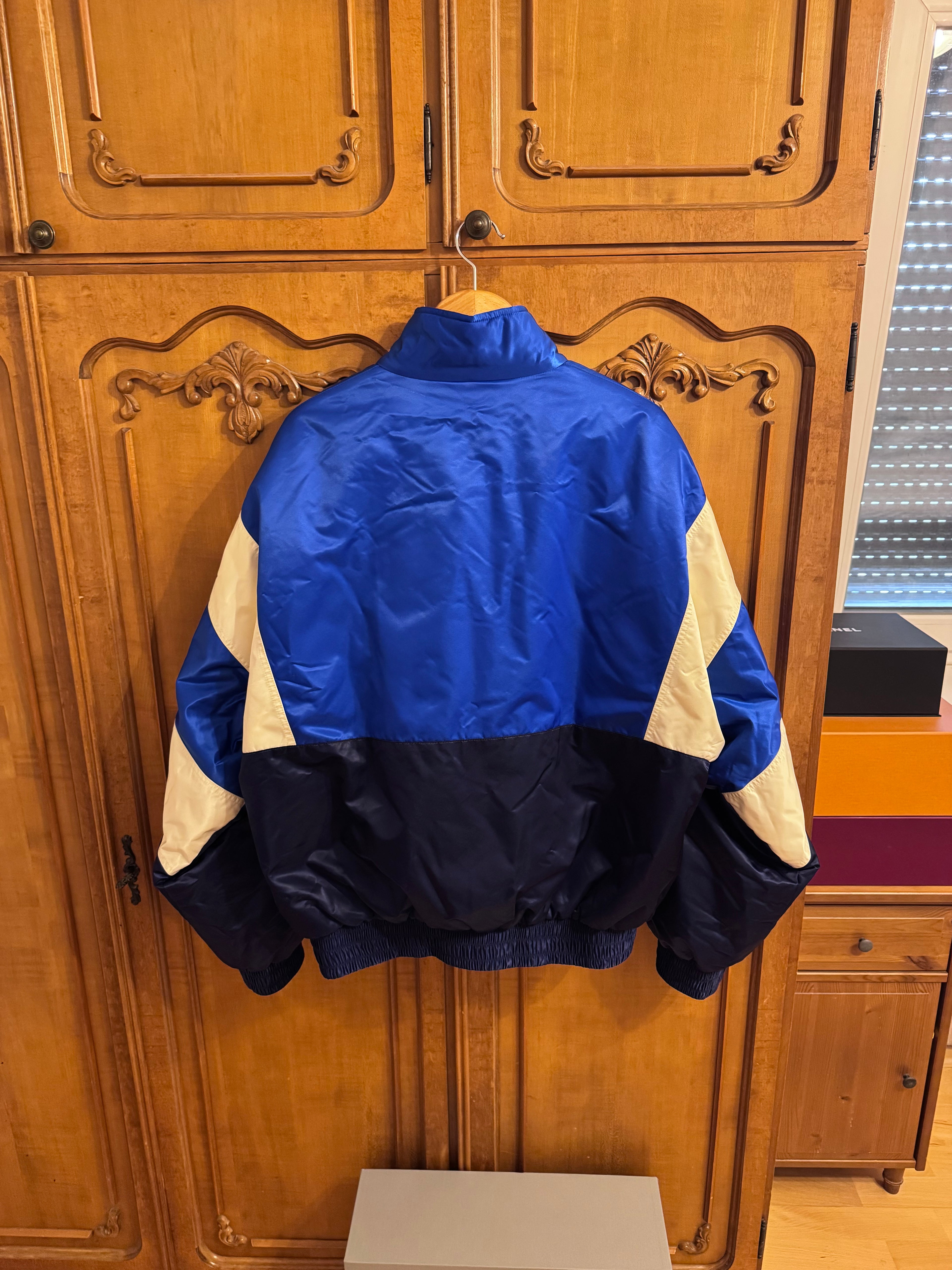 Balenciaga Padded Tracksuit Bomber Jacket Blue/White