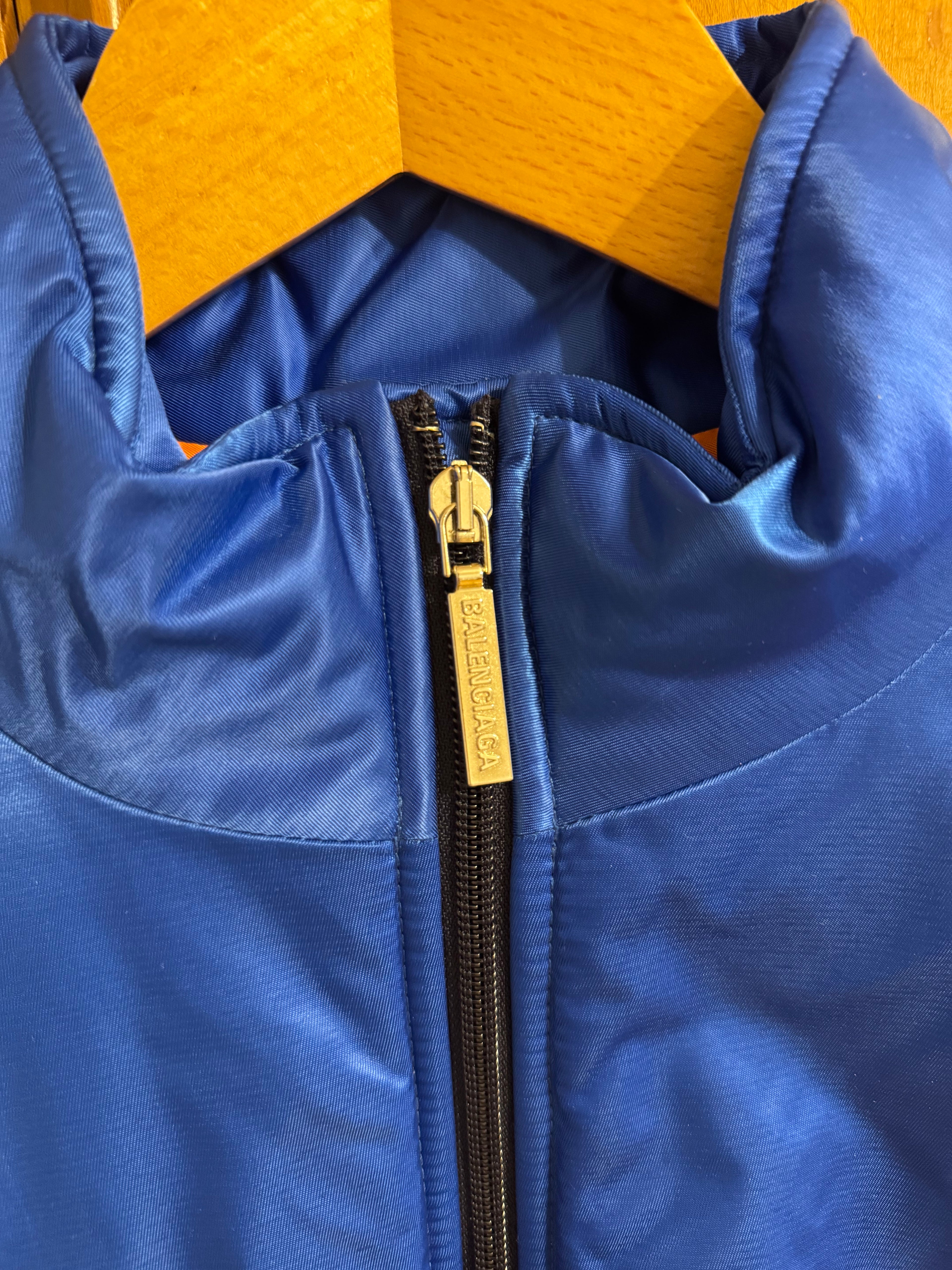 Balenciaga Padded Tracksuit Bomber Jacket Blue/White