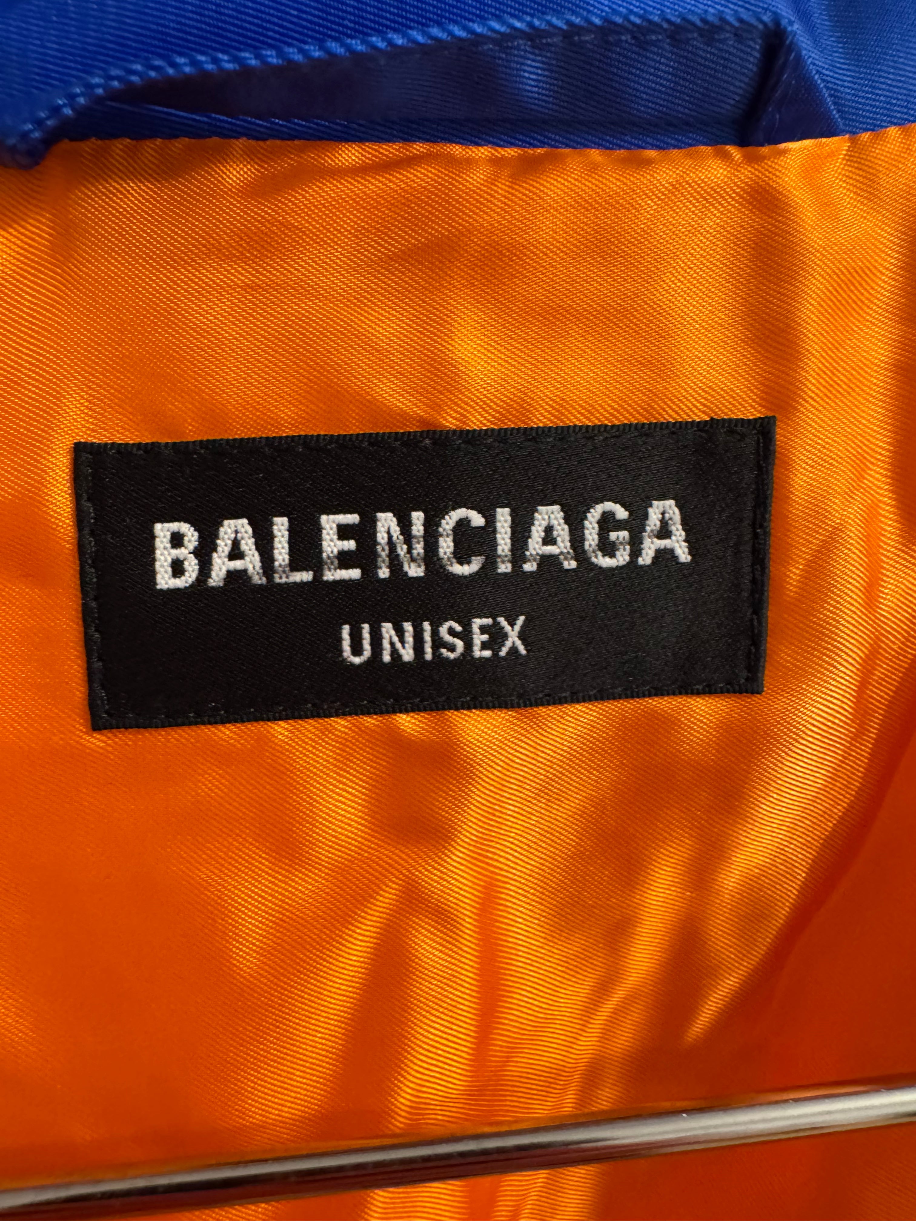 Balenciaga Padded Tracksuit Bomber Jacket Blue/White