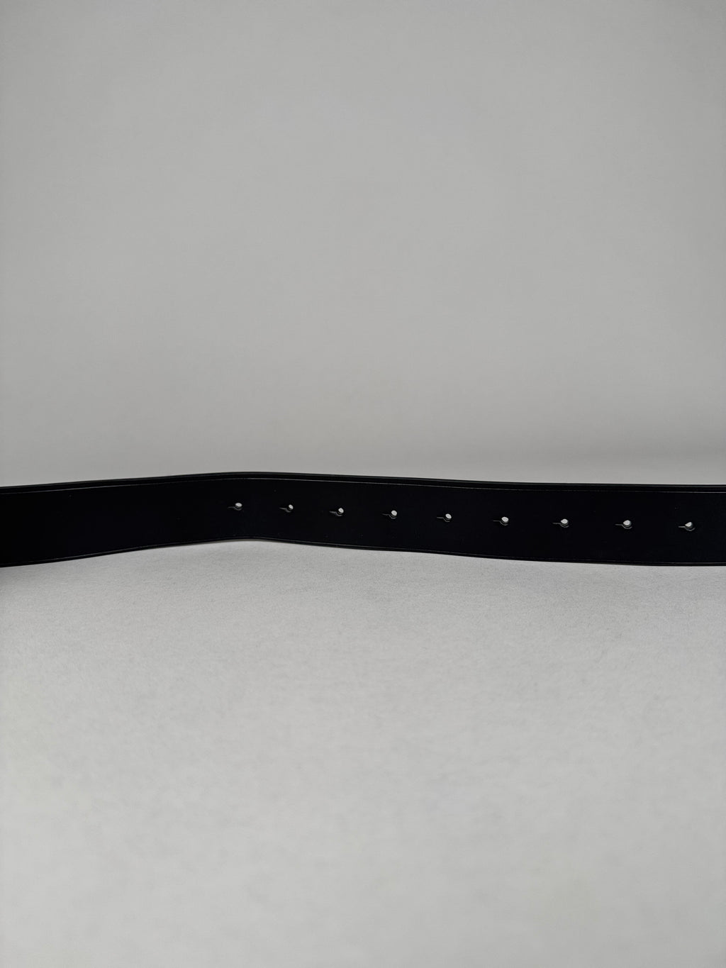 Balenciaga BB Black Belt Silver Buckle