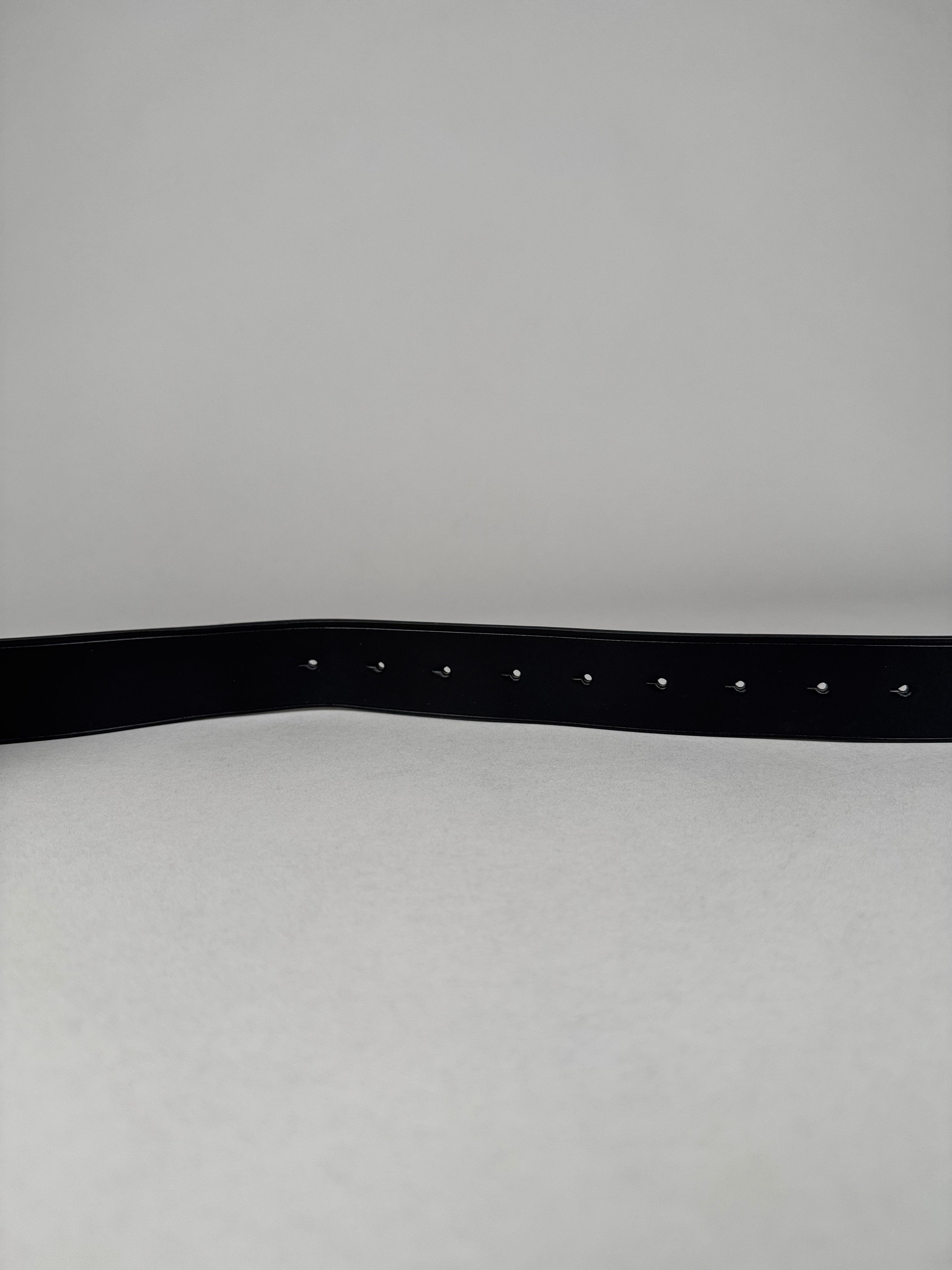 Balenciaga BB Black Belt Silver Buckle