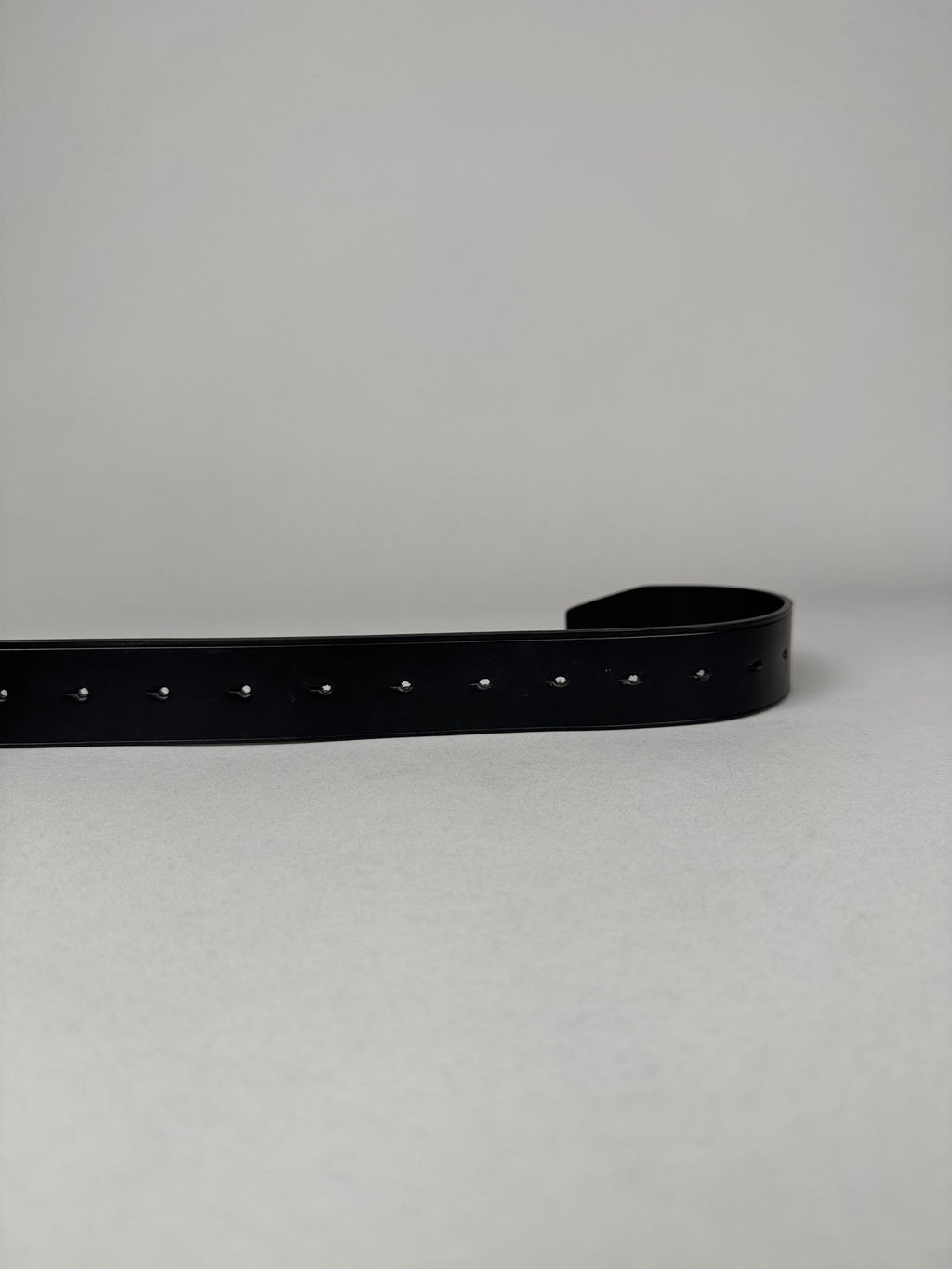 Balenciaga BB Black Belt Silver Buckle