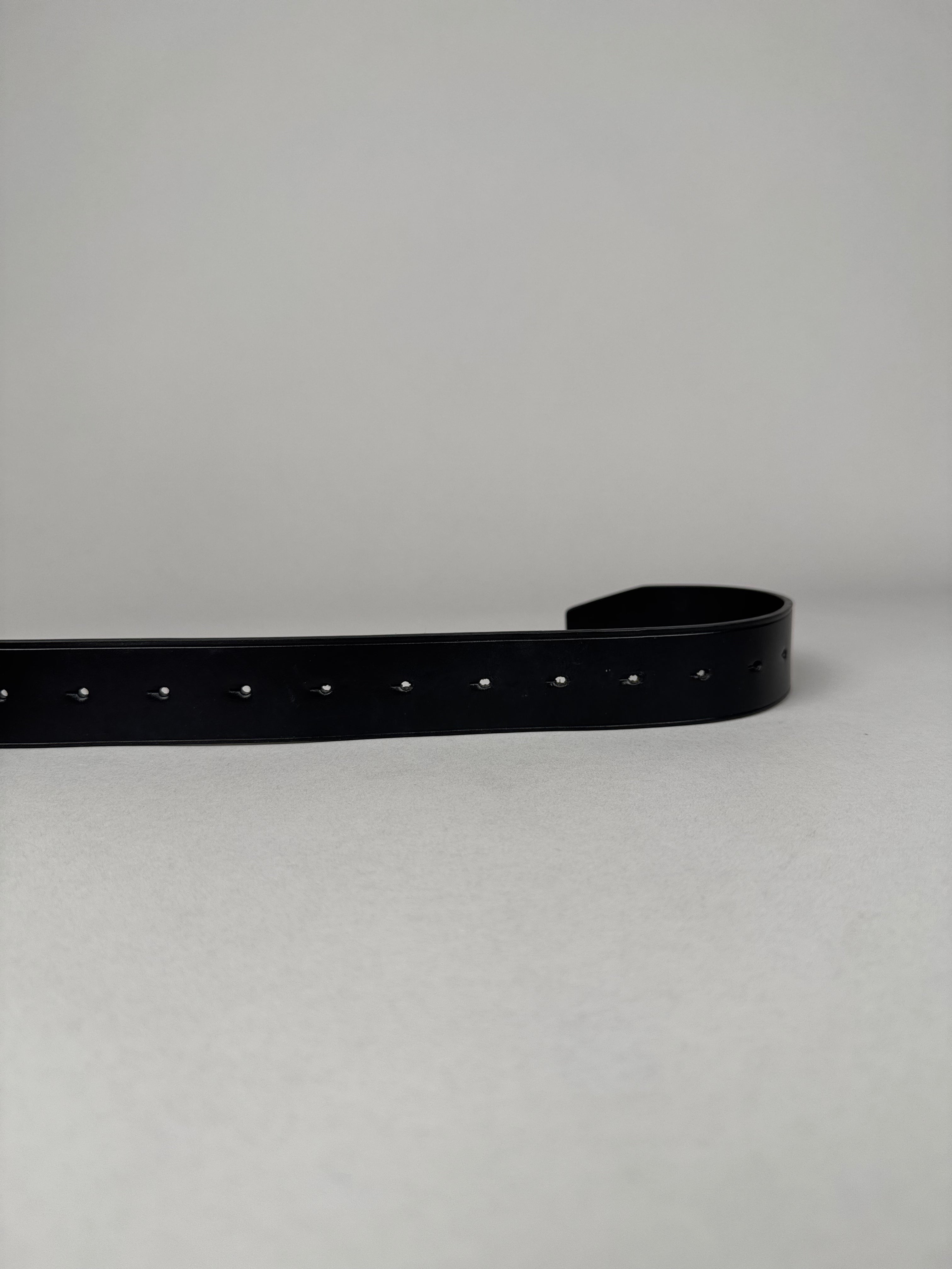 Balenciaga BB Black Belt Silver Buckle