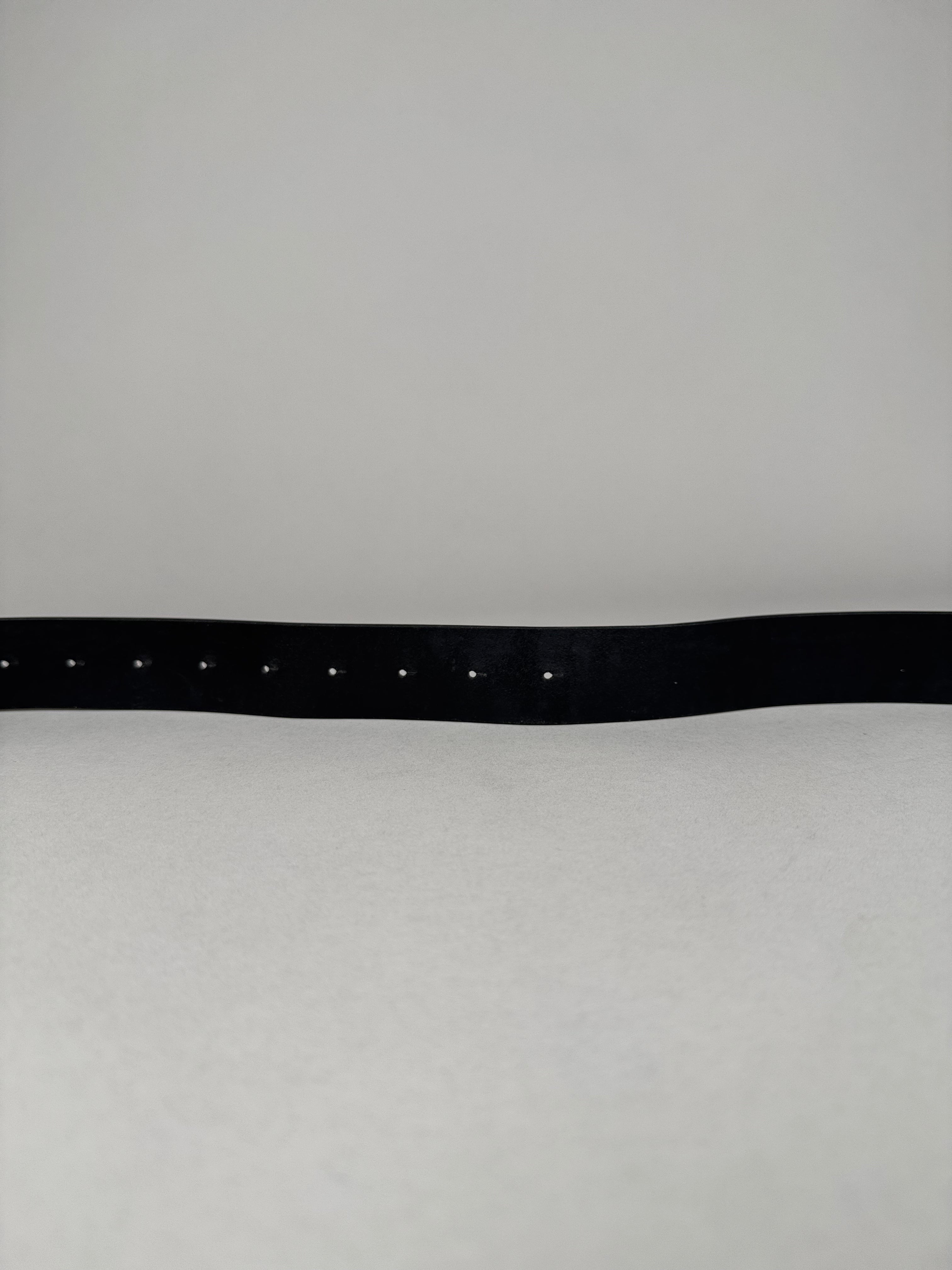 Balenciaga BB Black Belt Silver Buckle