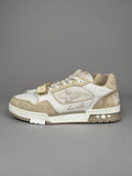 Louis Vuitton LV Trainer Velcro Strap Beige Denim