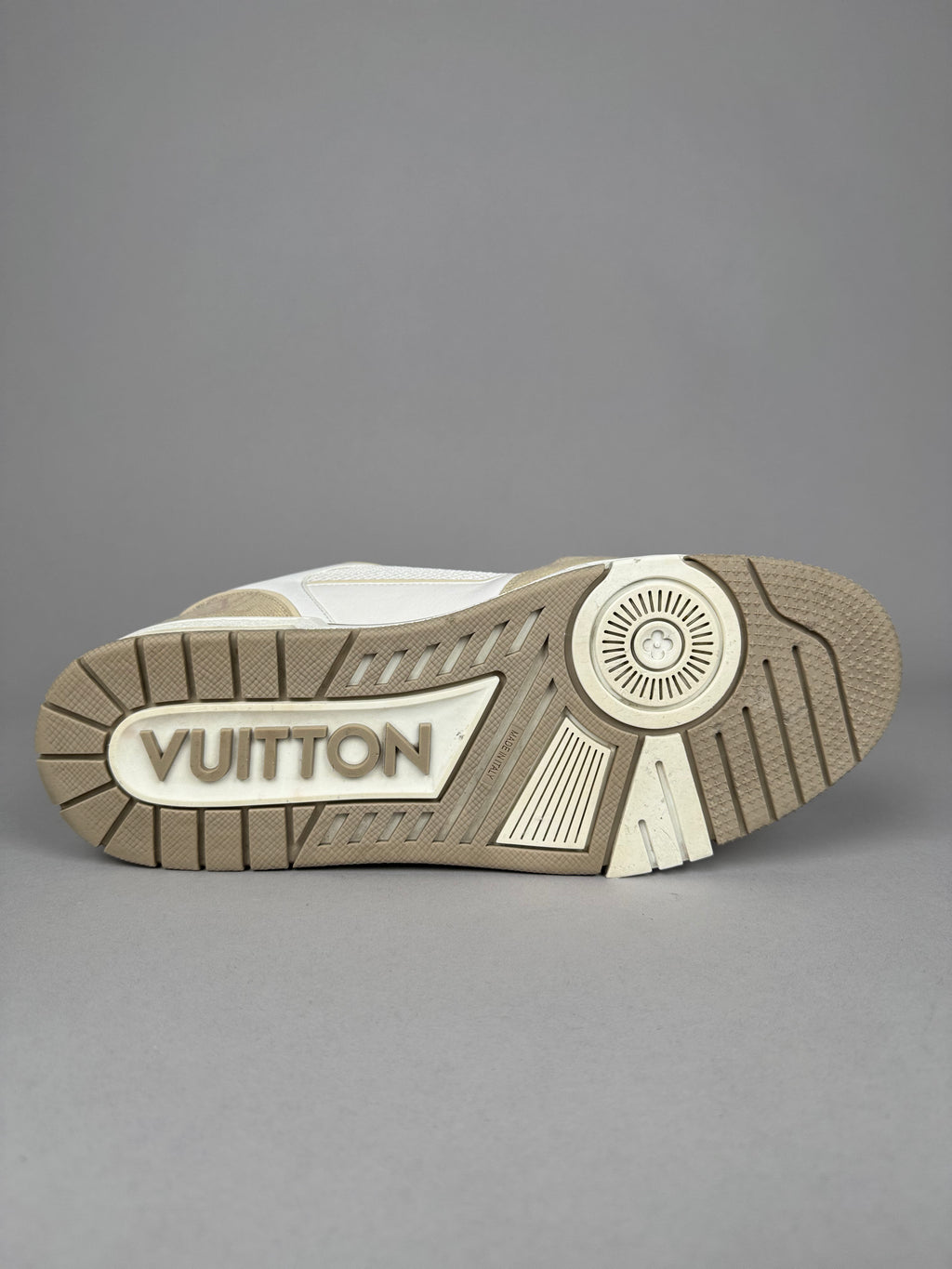 Louis Vuitton LV Trainer Velcro Strap Beige Denim