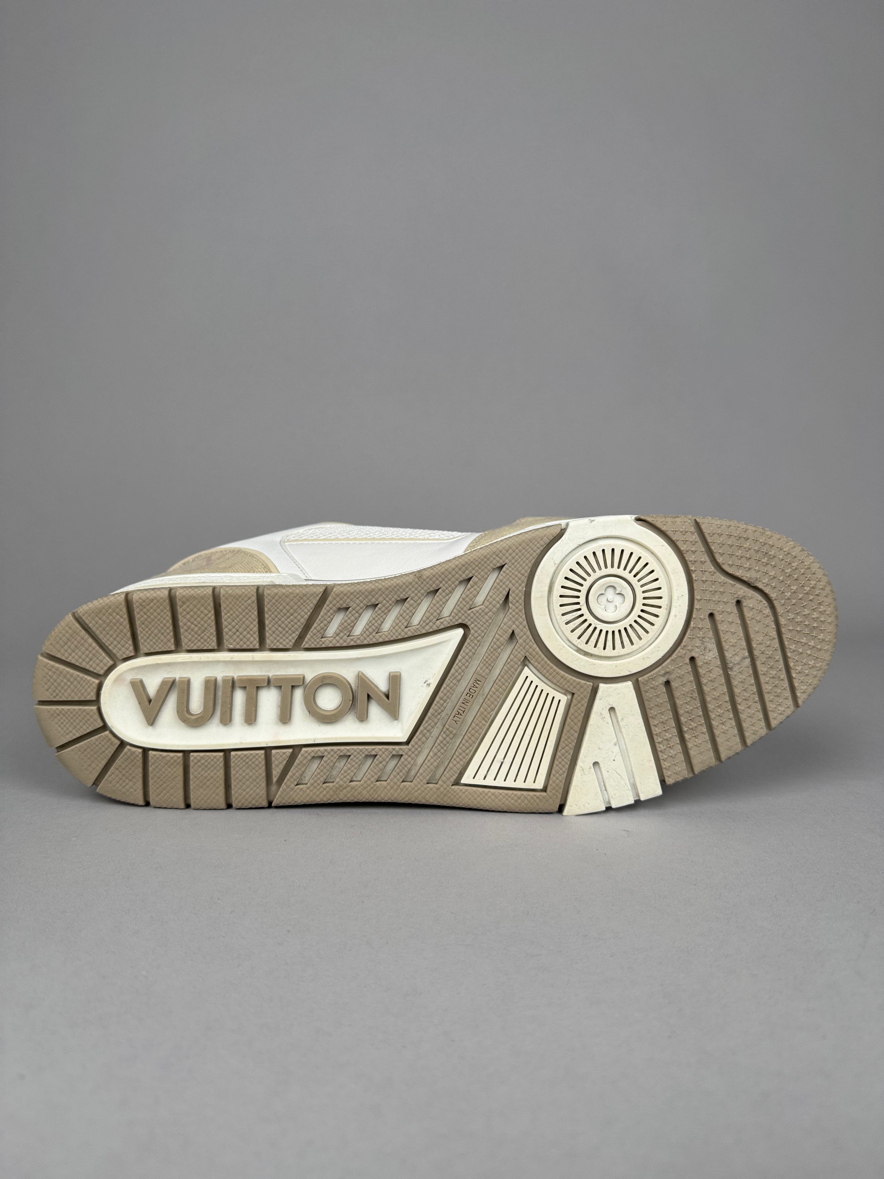 Louis Vuitton LV Trainer Velcro Strap Beige Denim
