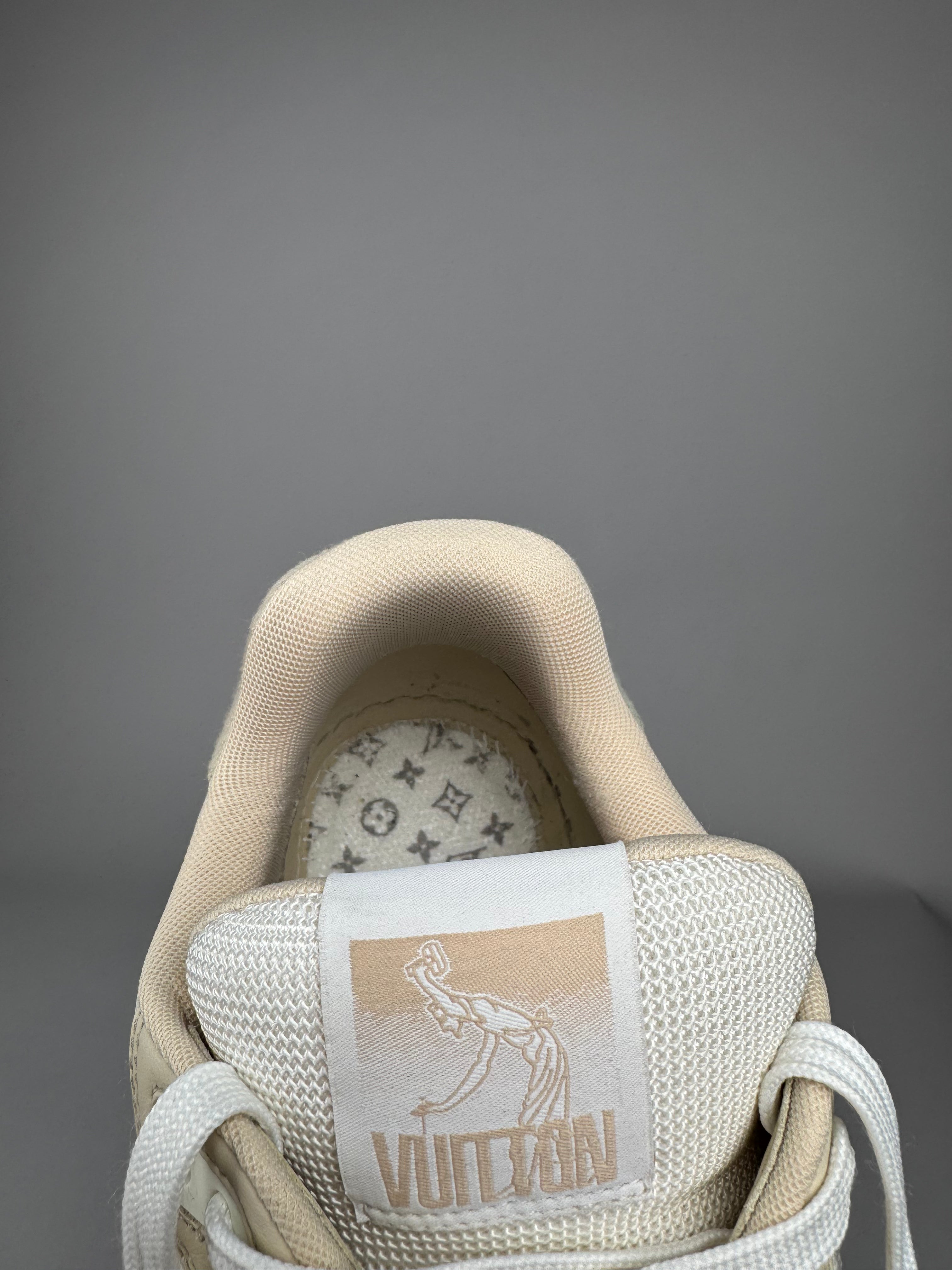 Louis Vuitton LV Trainer Velcro Strap Beige Denim