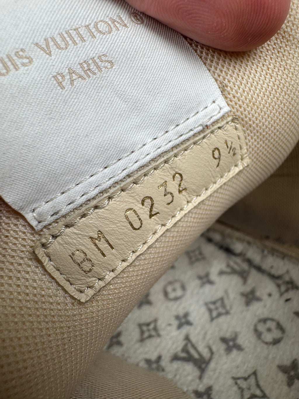 Louis Vuitton LV Trainer Velcro Strap Beige Denim