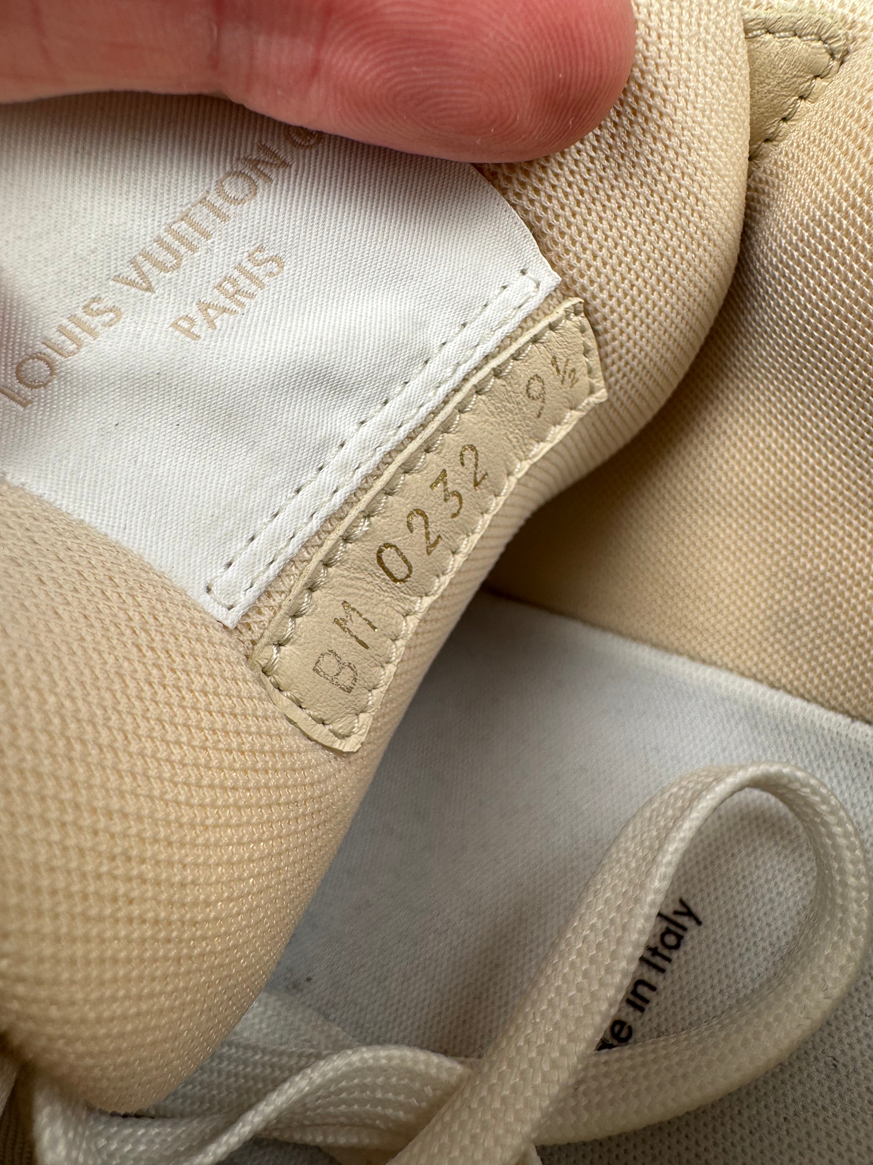 Louis Vuitton LV Trainer Velcro Strap Beige Denim