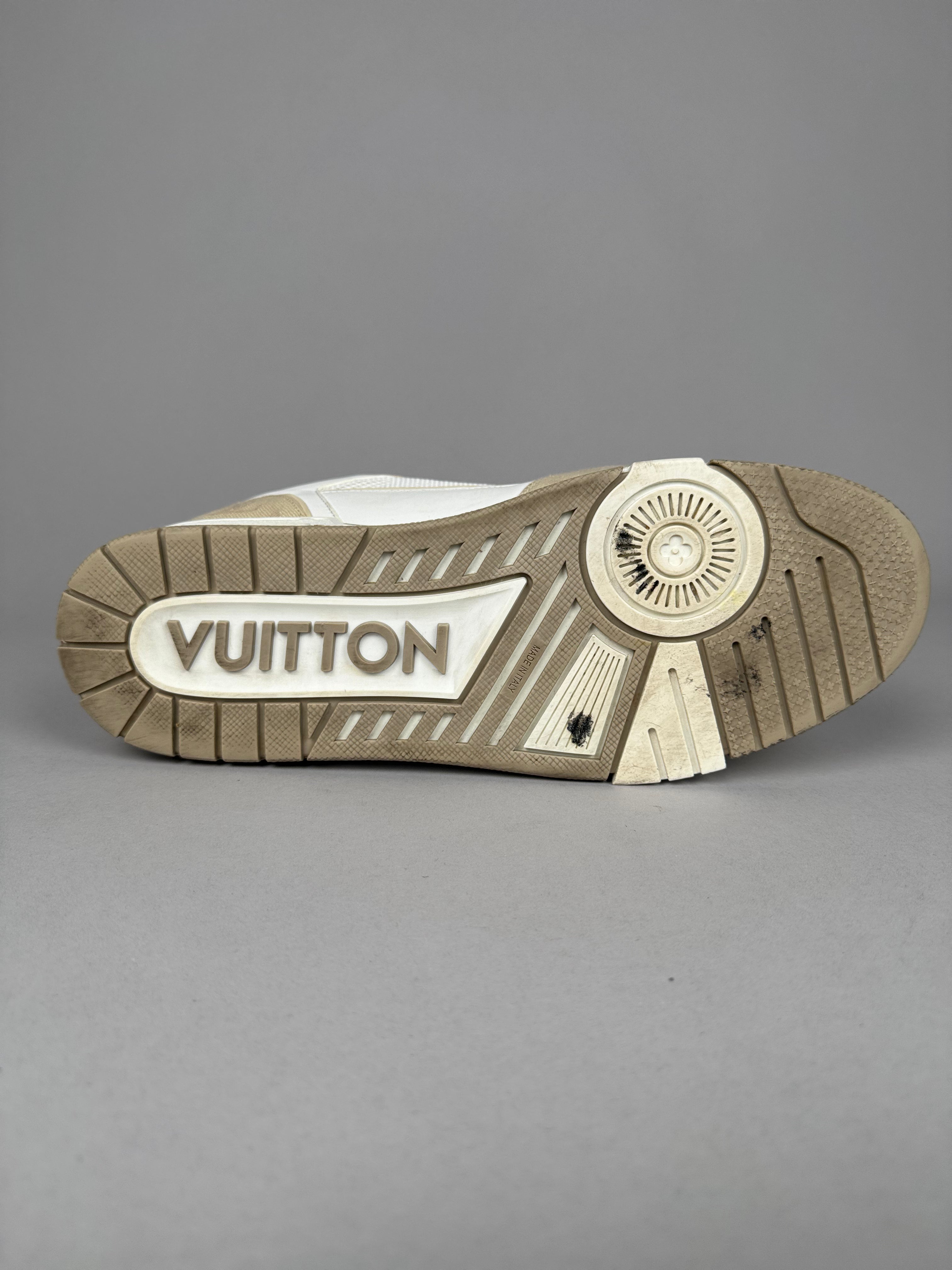 Louis Vuitton LV Trainer Velcro Strap Beige Denim