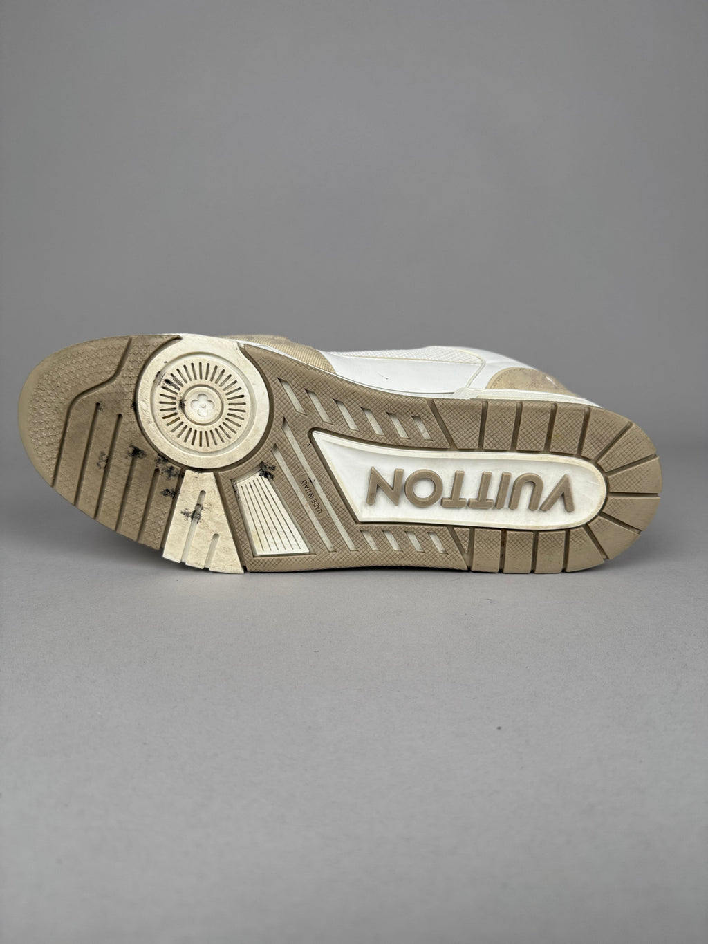 Louis Vuitton LV Trainer Velcro Strap Beige Denim