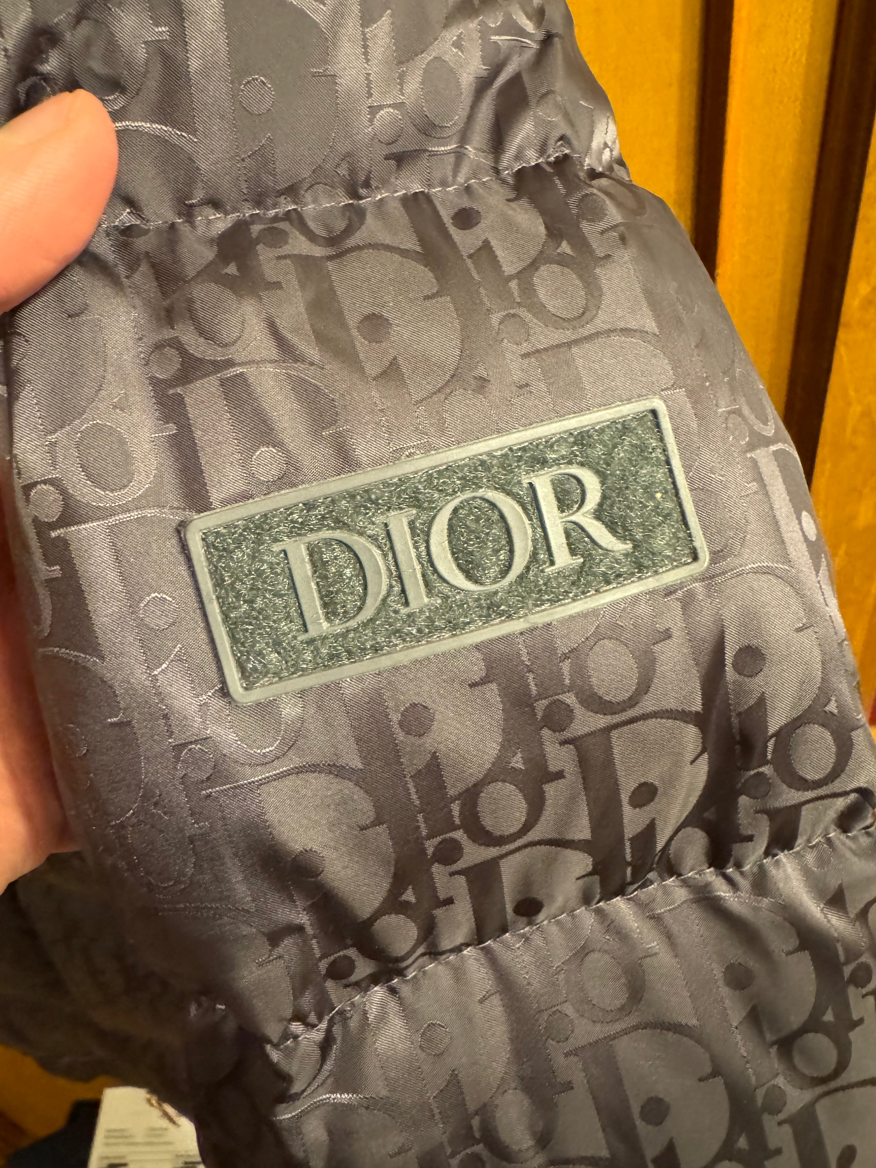 Dior Oblique Puffer Jacket Gunmetal Grey
