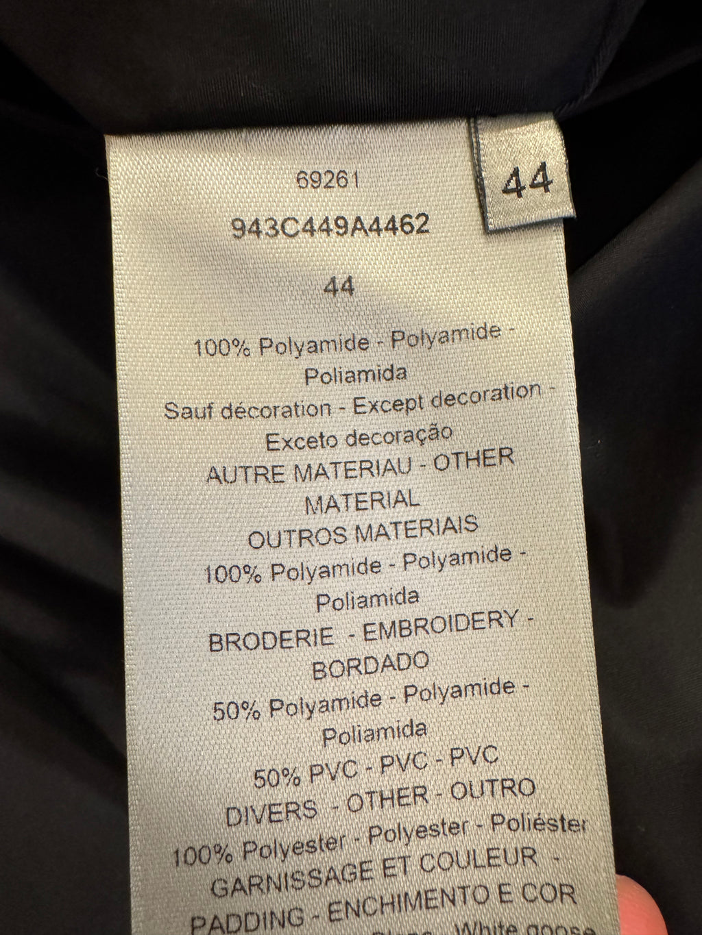 Dior Oblique Puffer Jacket Gunmetal Grey