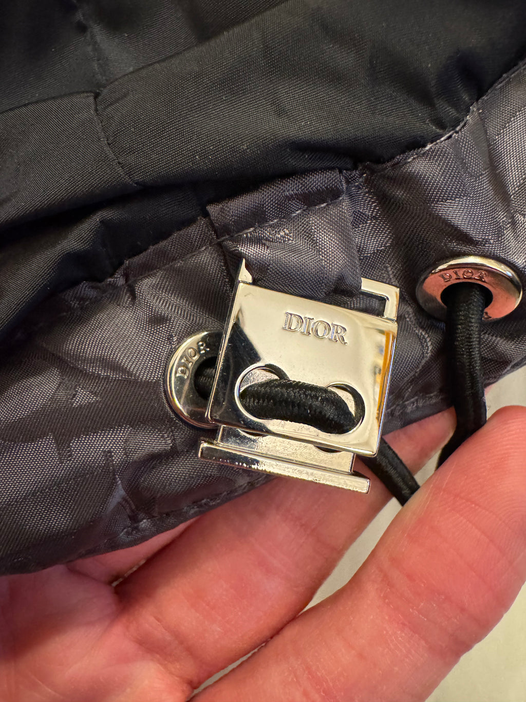 Dior Oblique Puffer Jacket Gunmetal Grey