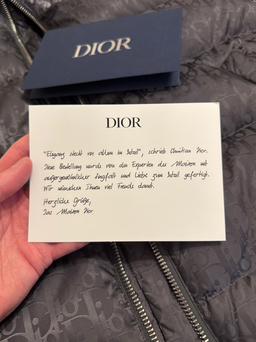 Dior Oblique Puffer Jacket Gunmetal Grey