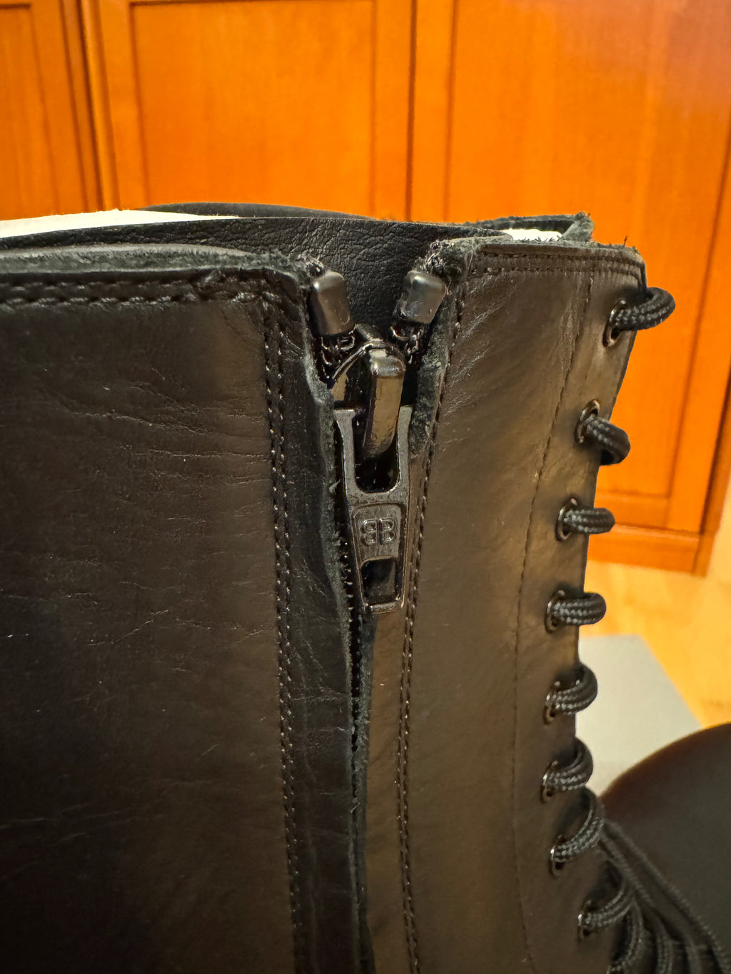 Balenciaga Calfskin 80 MM Platform Giant Boots BB Black