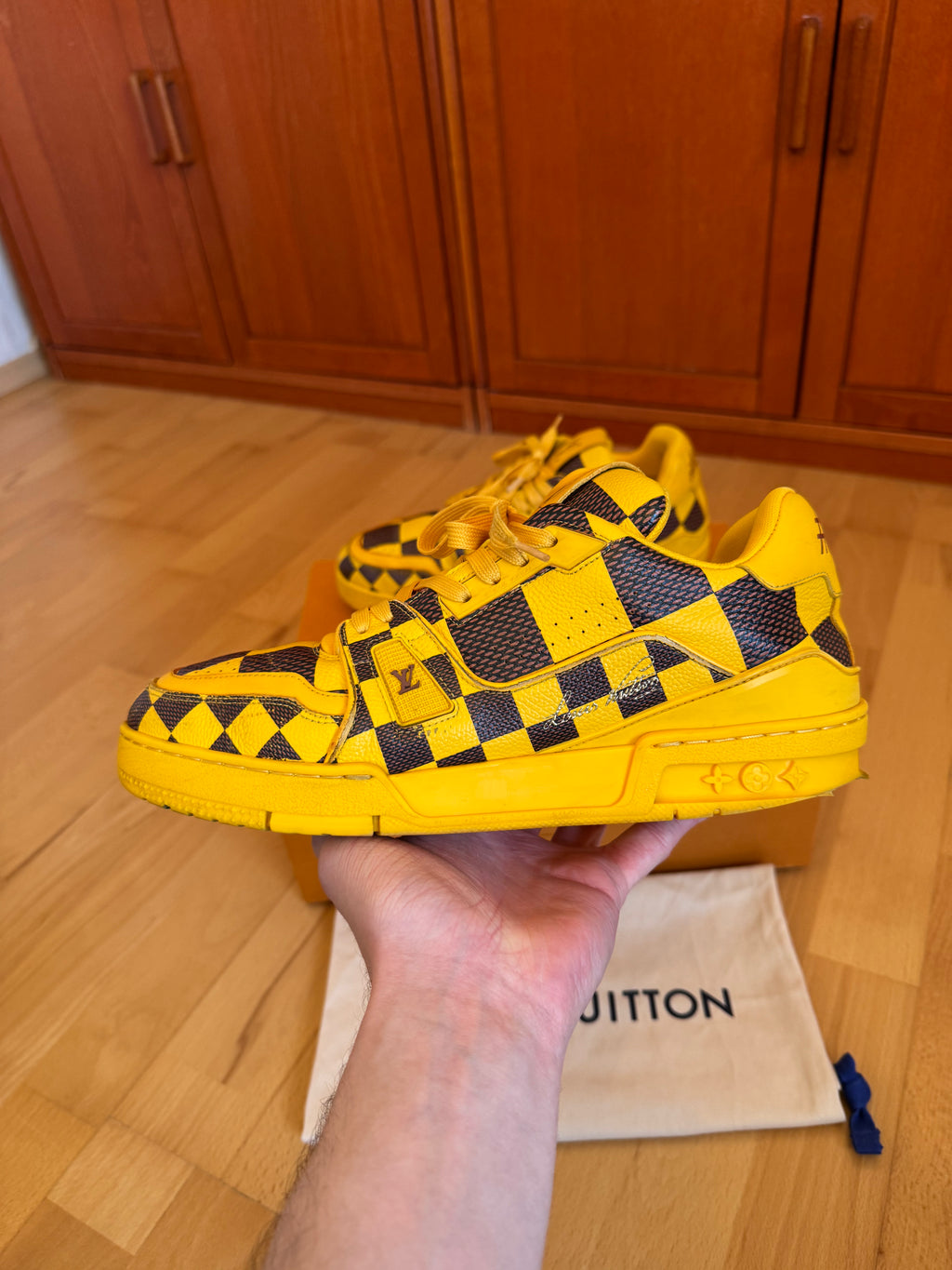 Louis Vuitton LV Trainer Yellow Damier by Pharrell