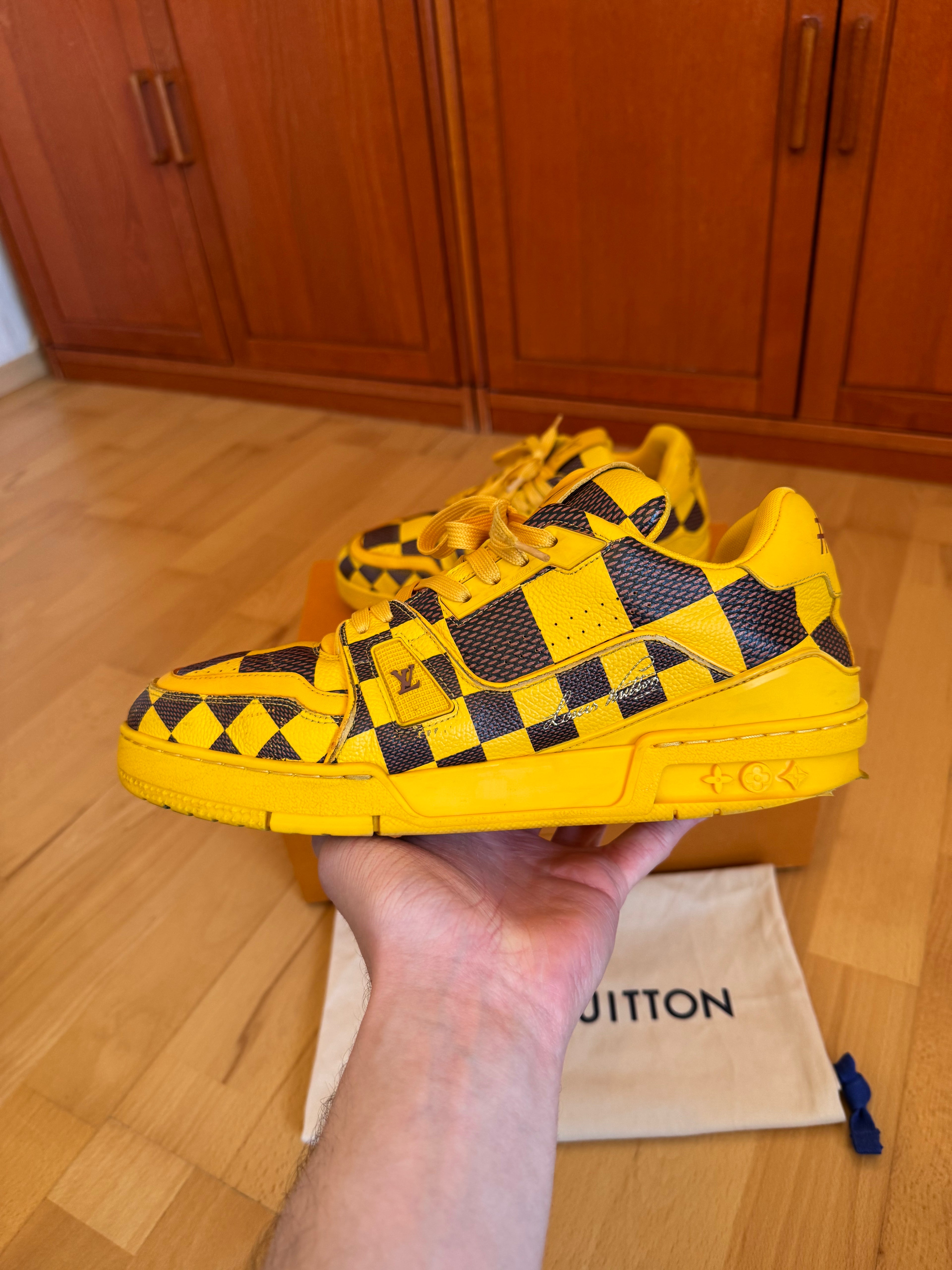 Louis Vuitton LV Trainer Yellow Damier by Pharrell