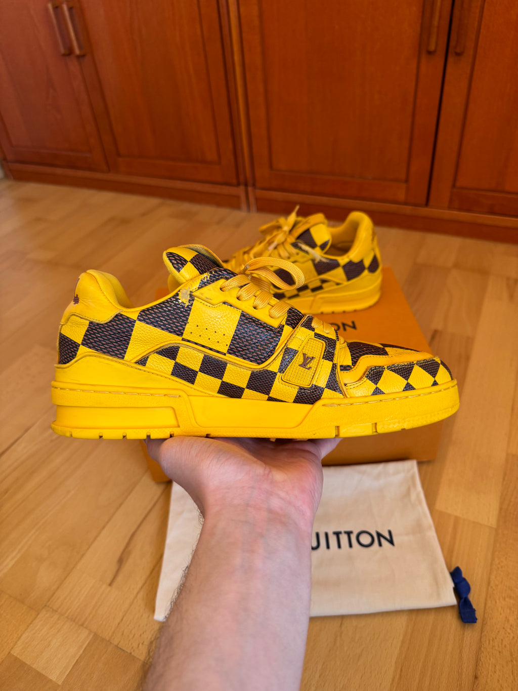 Louis Vuitton LV Trainer Yellow Damier by Pharrell