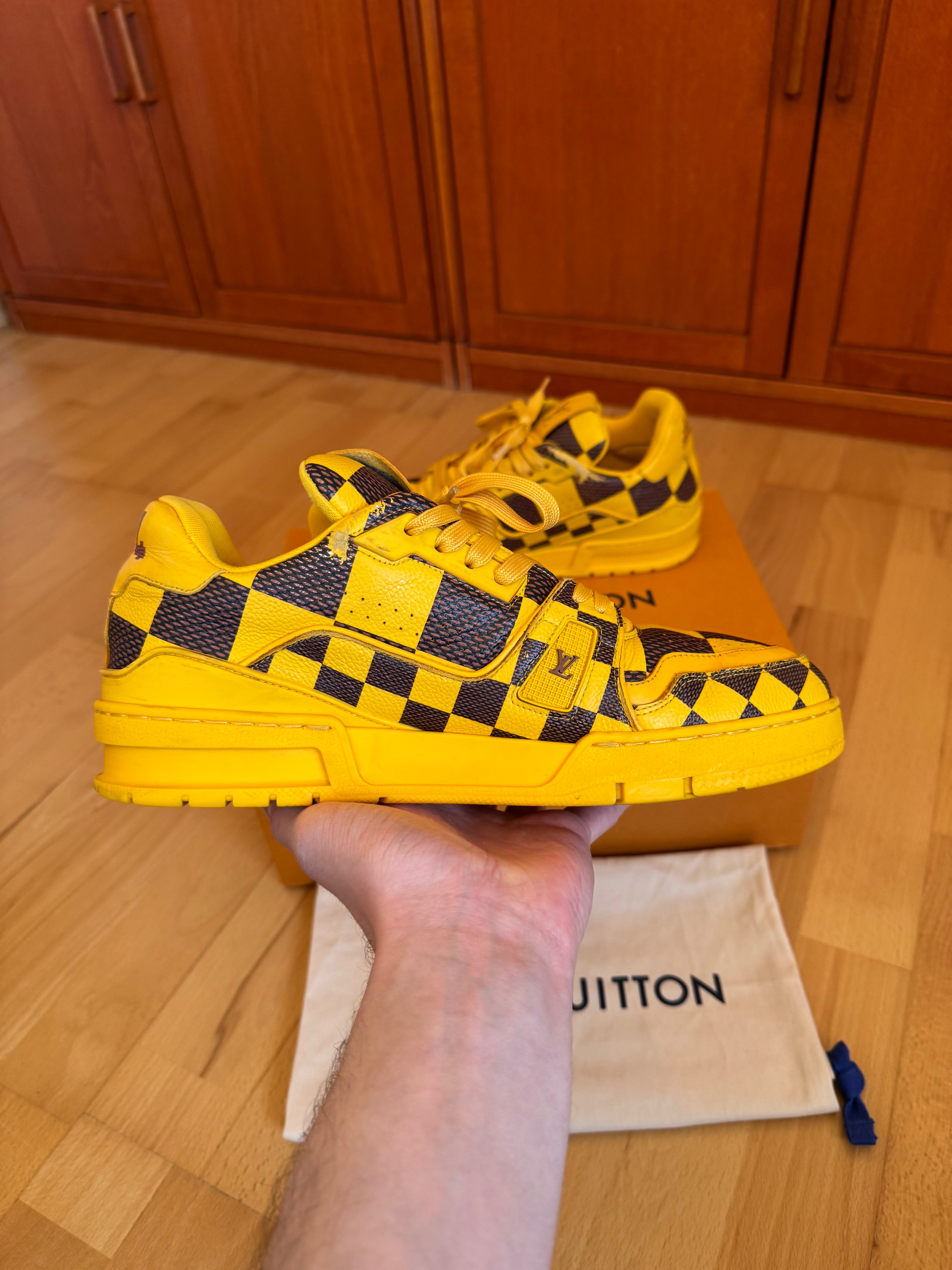 Louis Vuitton LV Trainer Yellow Damier by Pharrell