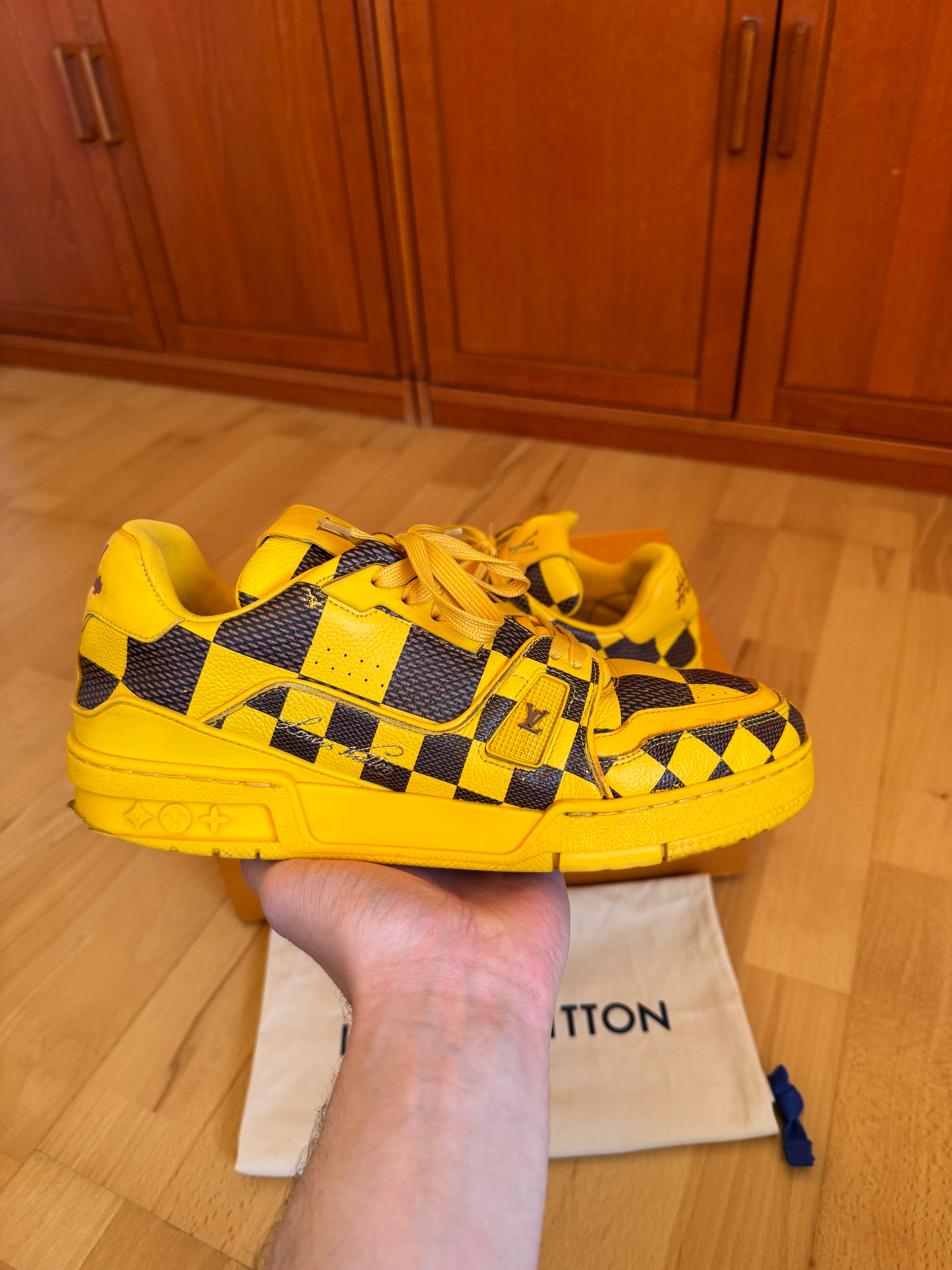 Louis Vuitton LV Trainer Yellow Damier by Pharrell