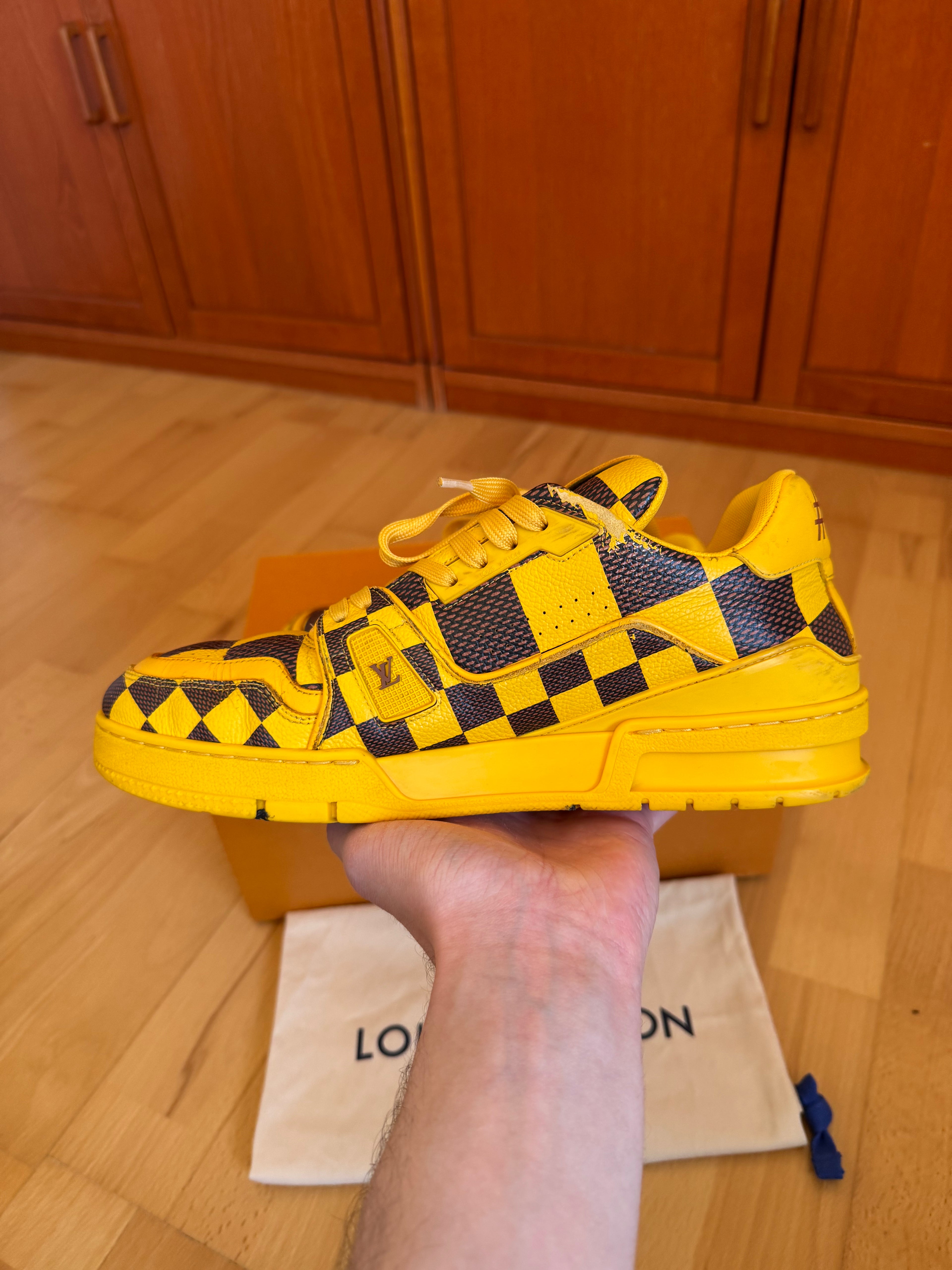 Louis Vuitton LV Trainer Yellow Damier by Pharrell