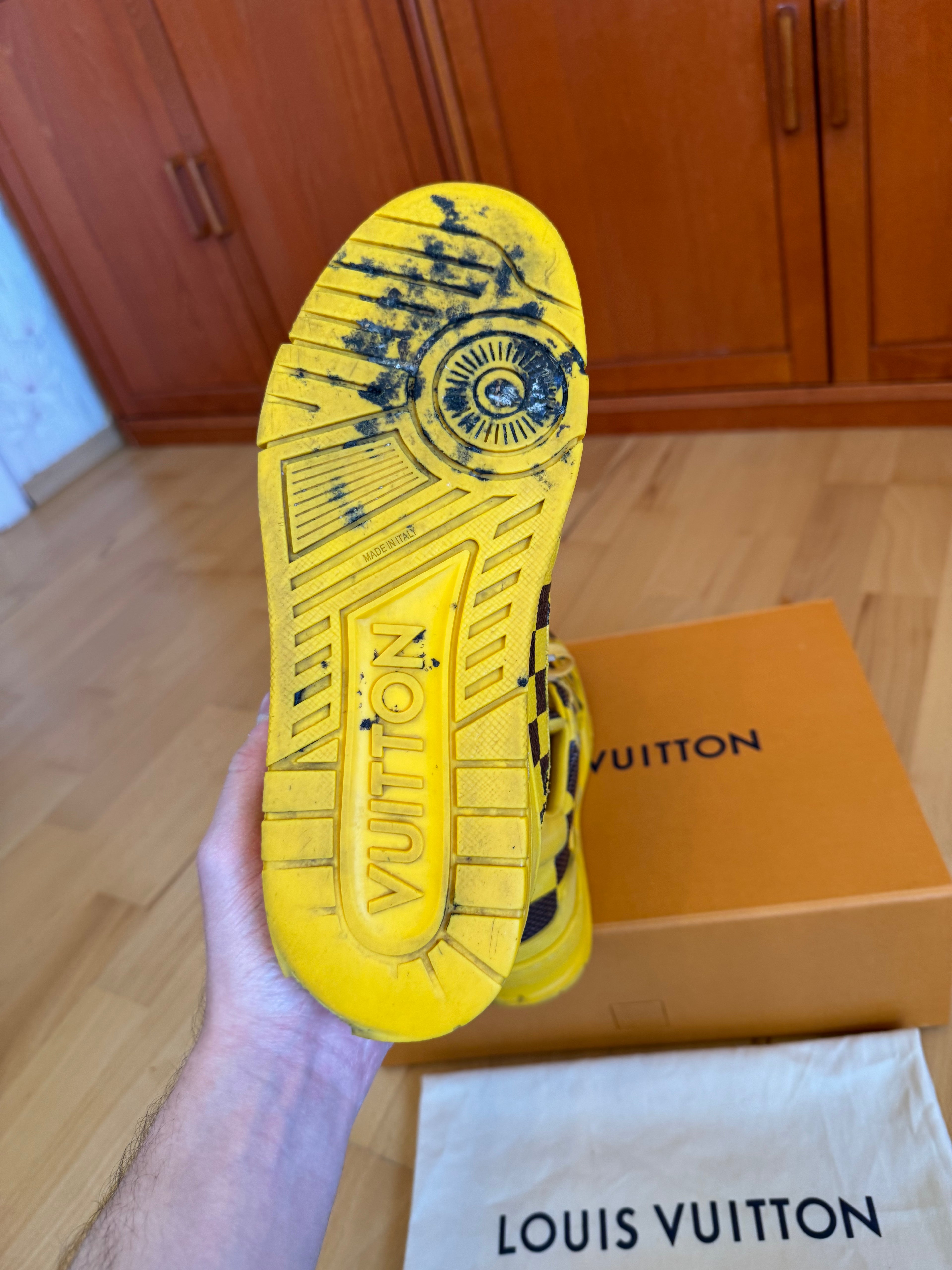 Louis Vuitton LV Trainer Yellow Damier by Pharrell