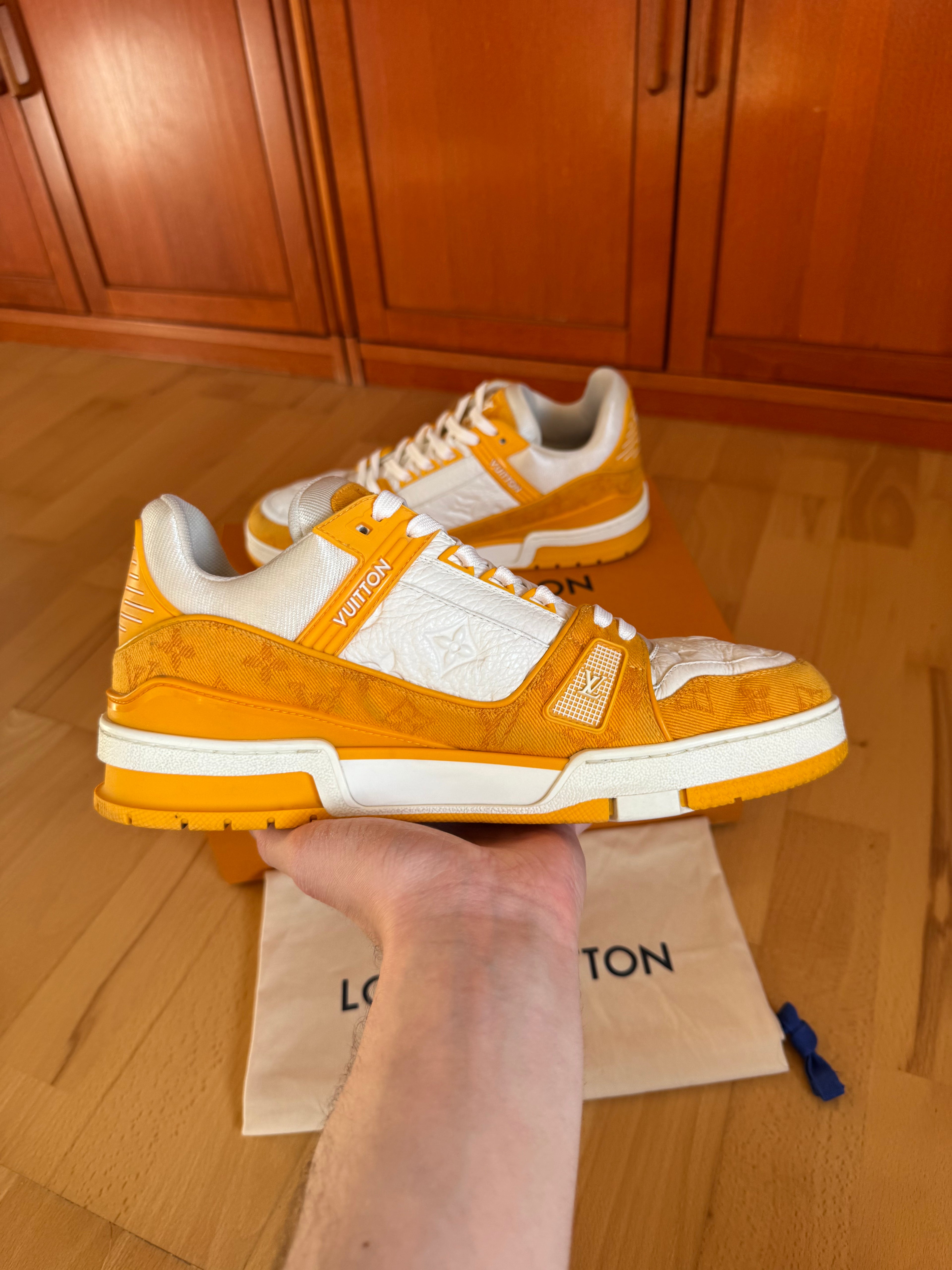 Louis Vuitton LV Trainer Orange Denim