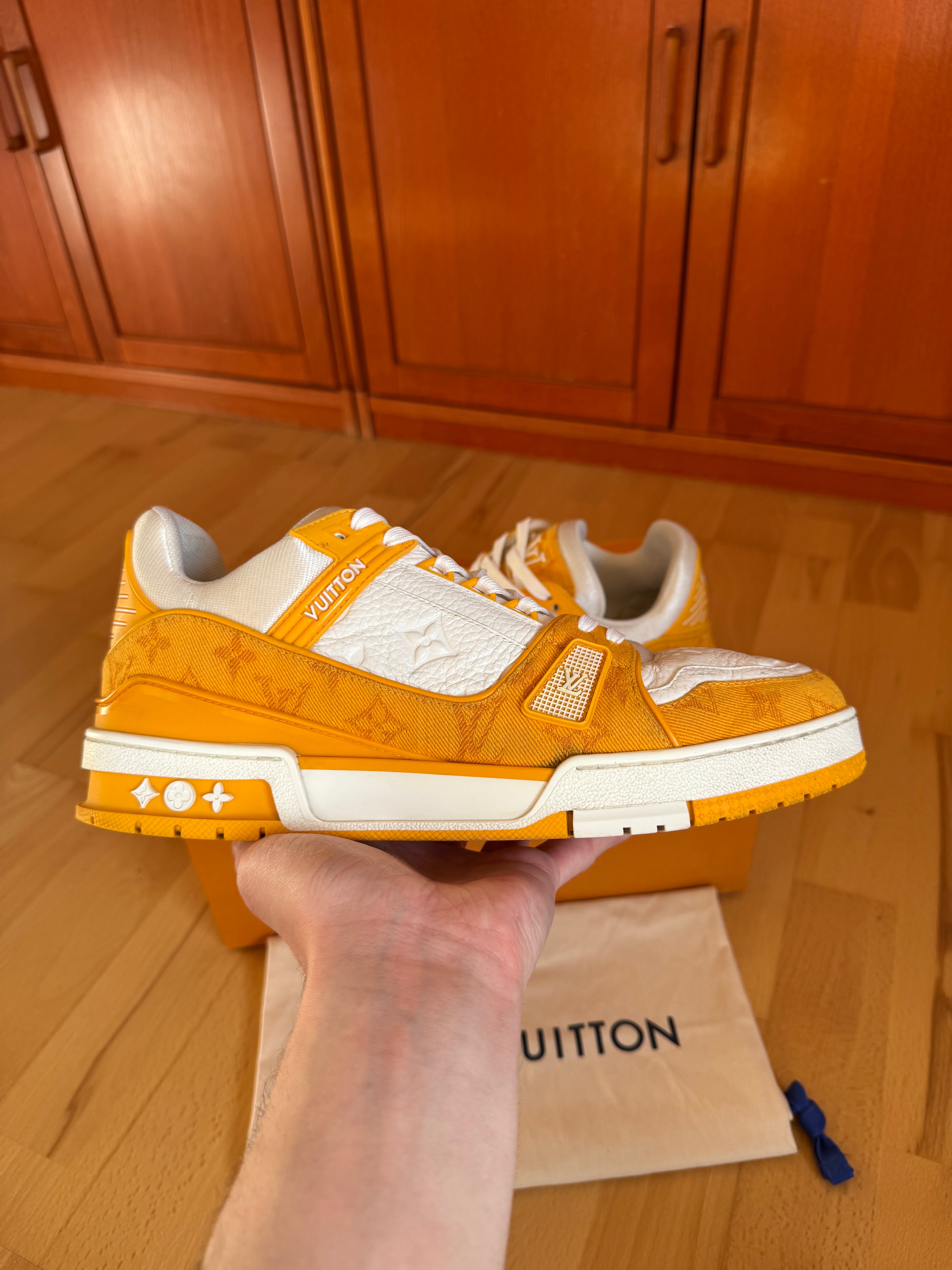 Louis Vuitton LV Trainer Orange Denim