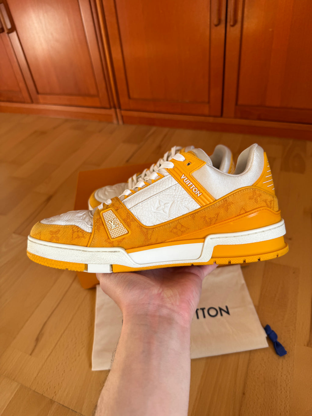 Louis Vuitton LV Trainer Orange Denim