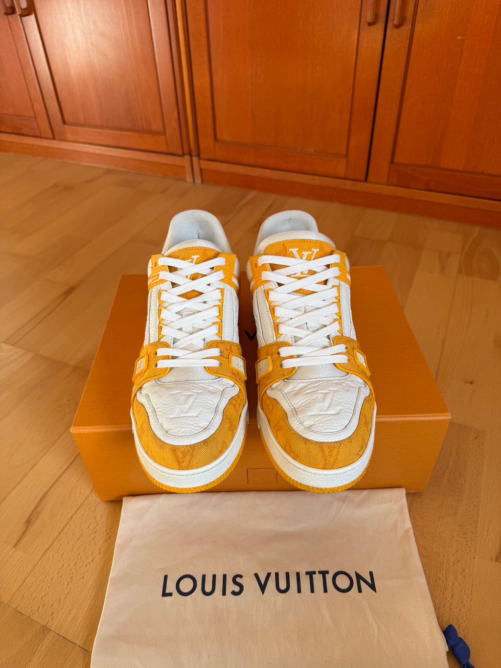 Louis Vuitton LV Trainer Orange Denim