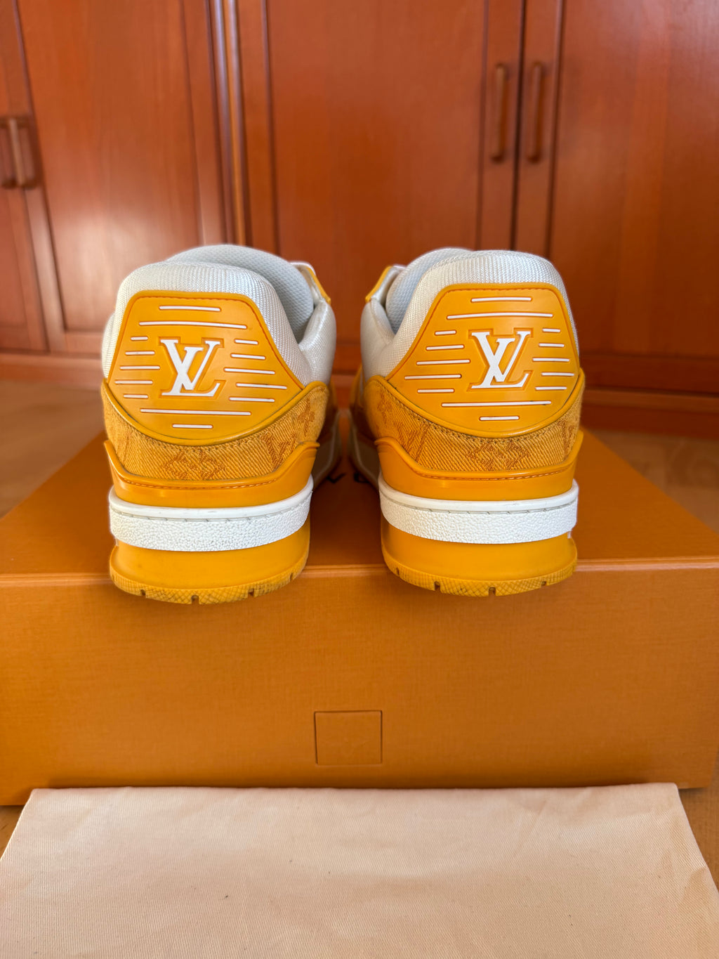Louis Vuitton LV Trainer Orange Denim