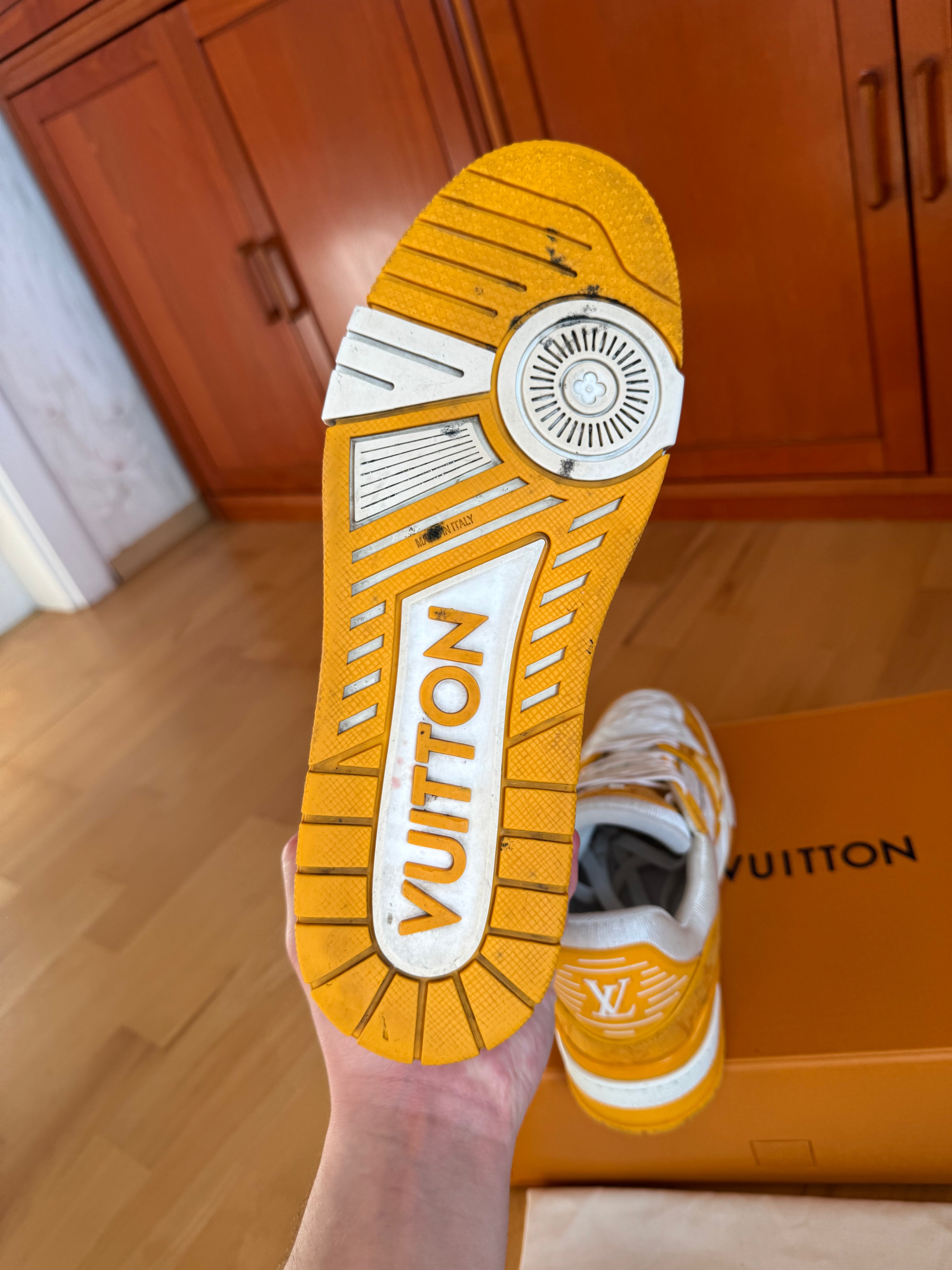 Louis Vuitton LV Trainer Orange Denim