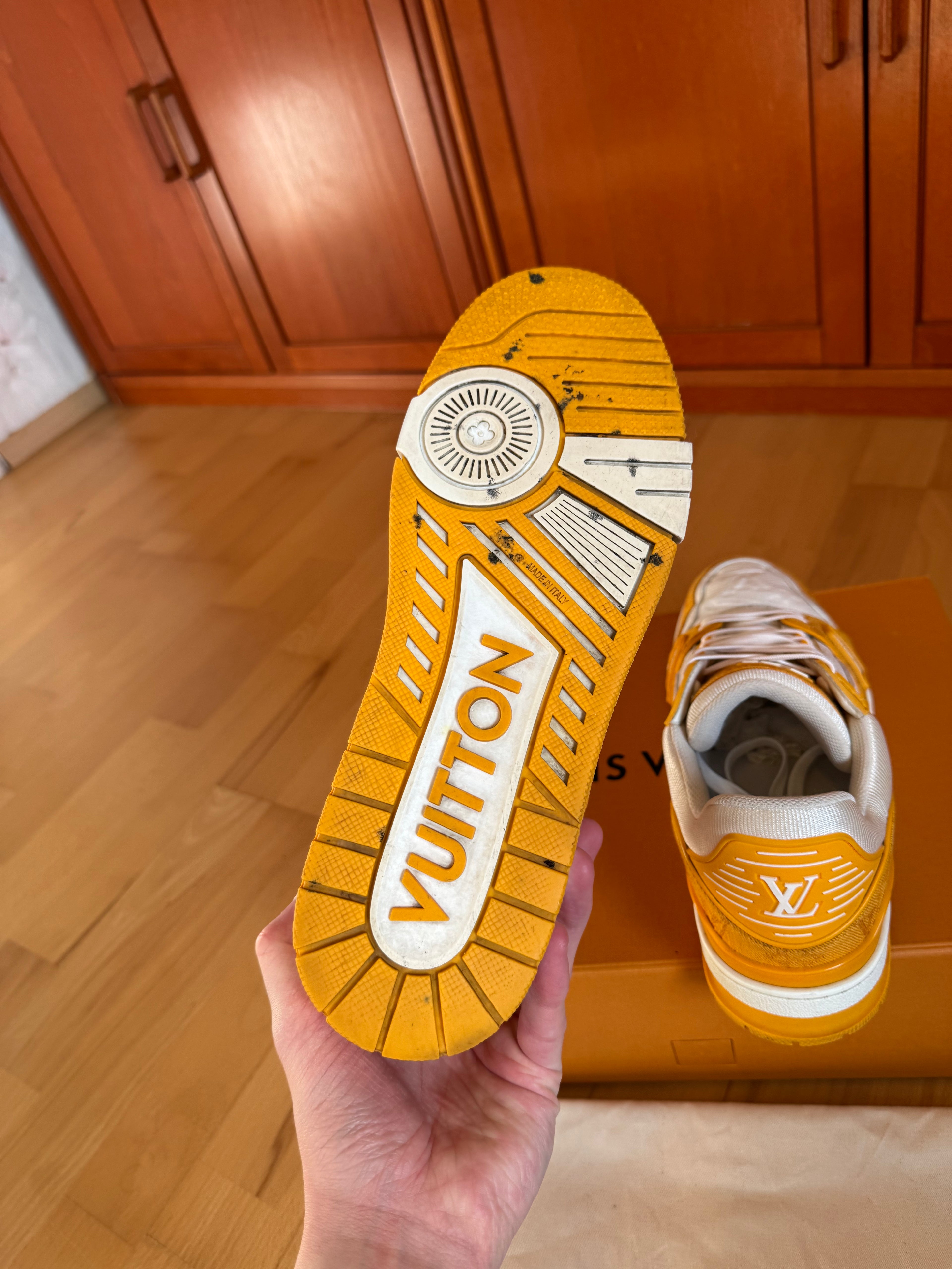 Louis Vuitton LV Trainer Orange Denim
